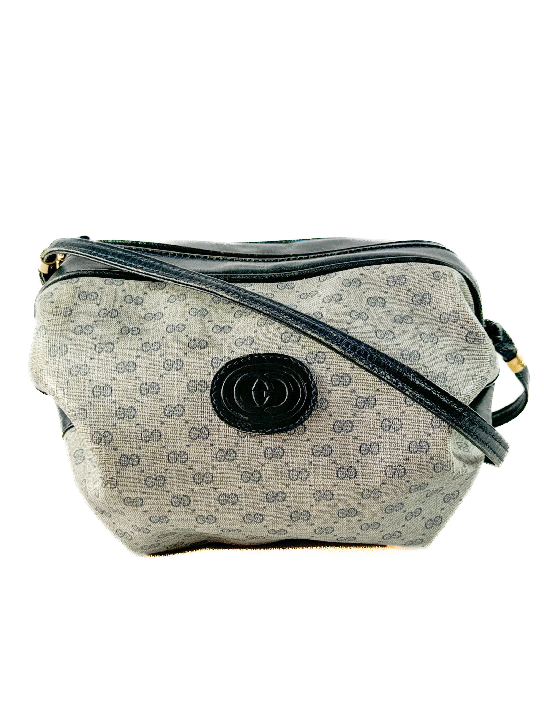 Gucci micro GG navy gray vintage crossbody 007-115-5770