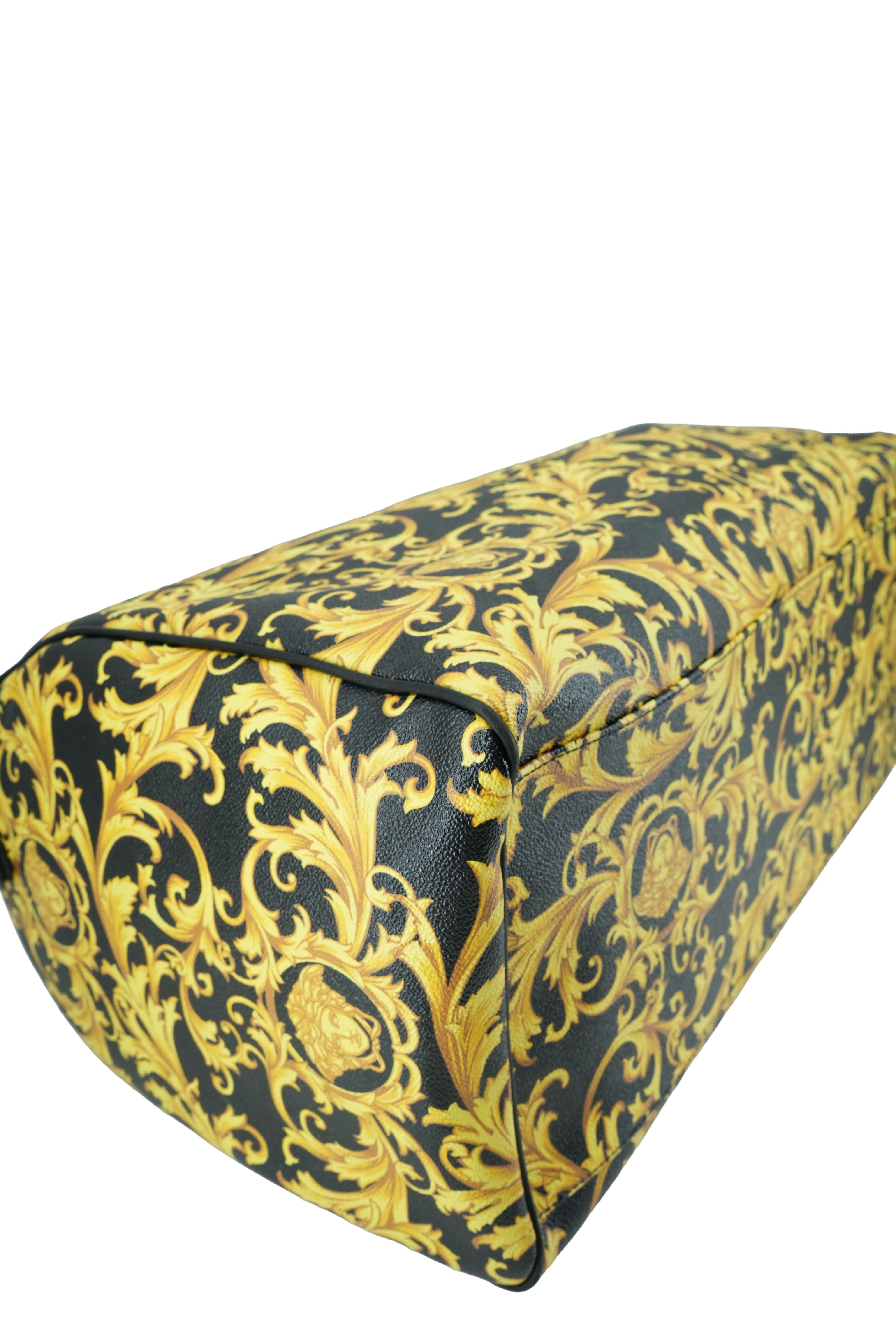 Versace black yellow new baroque weekender