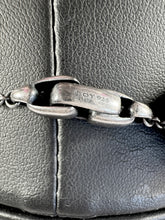 David Yurman sterling silver, black onyx bead necklace