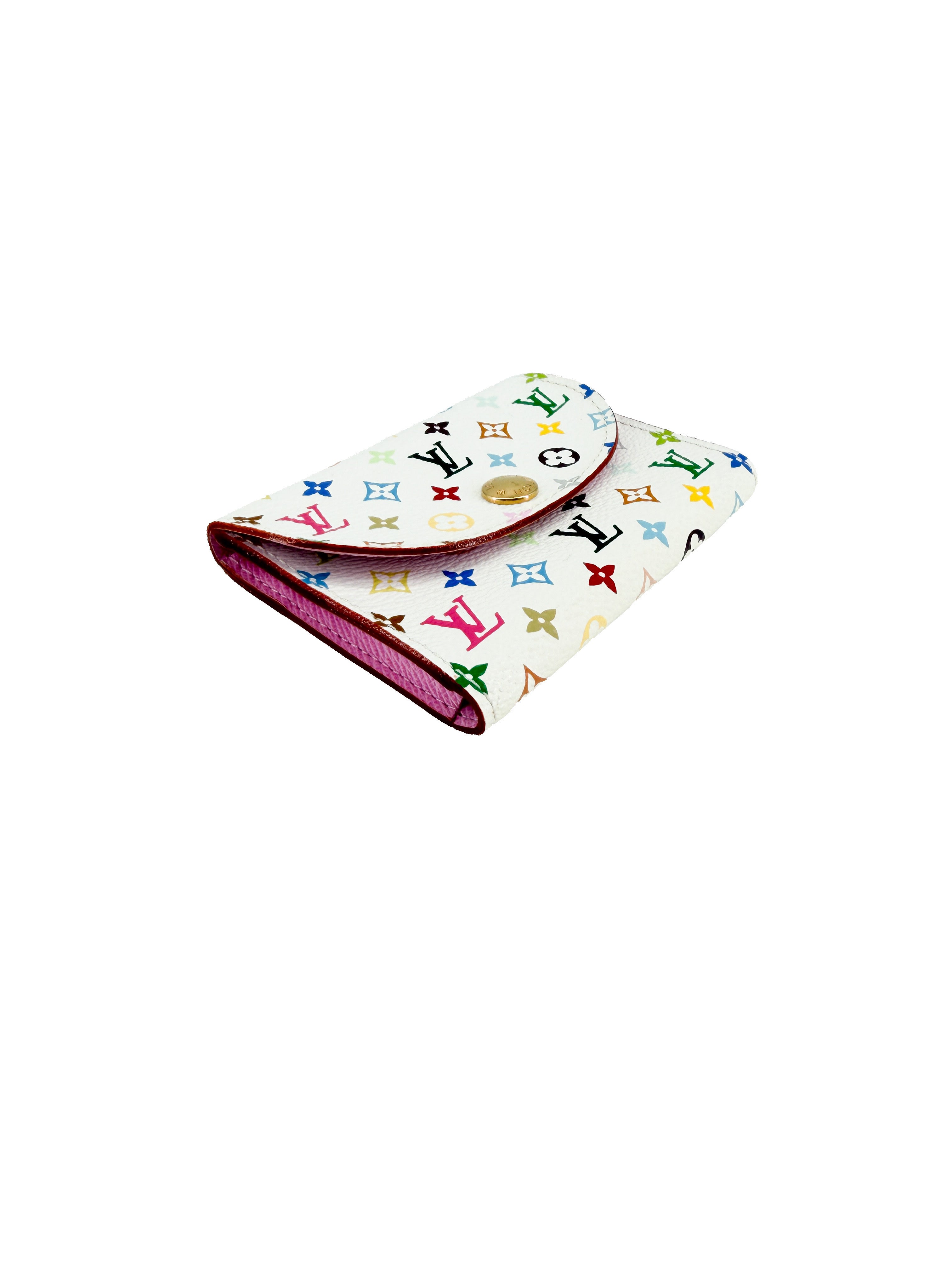 Louis Vuitton white multicolor card wallet CA2069