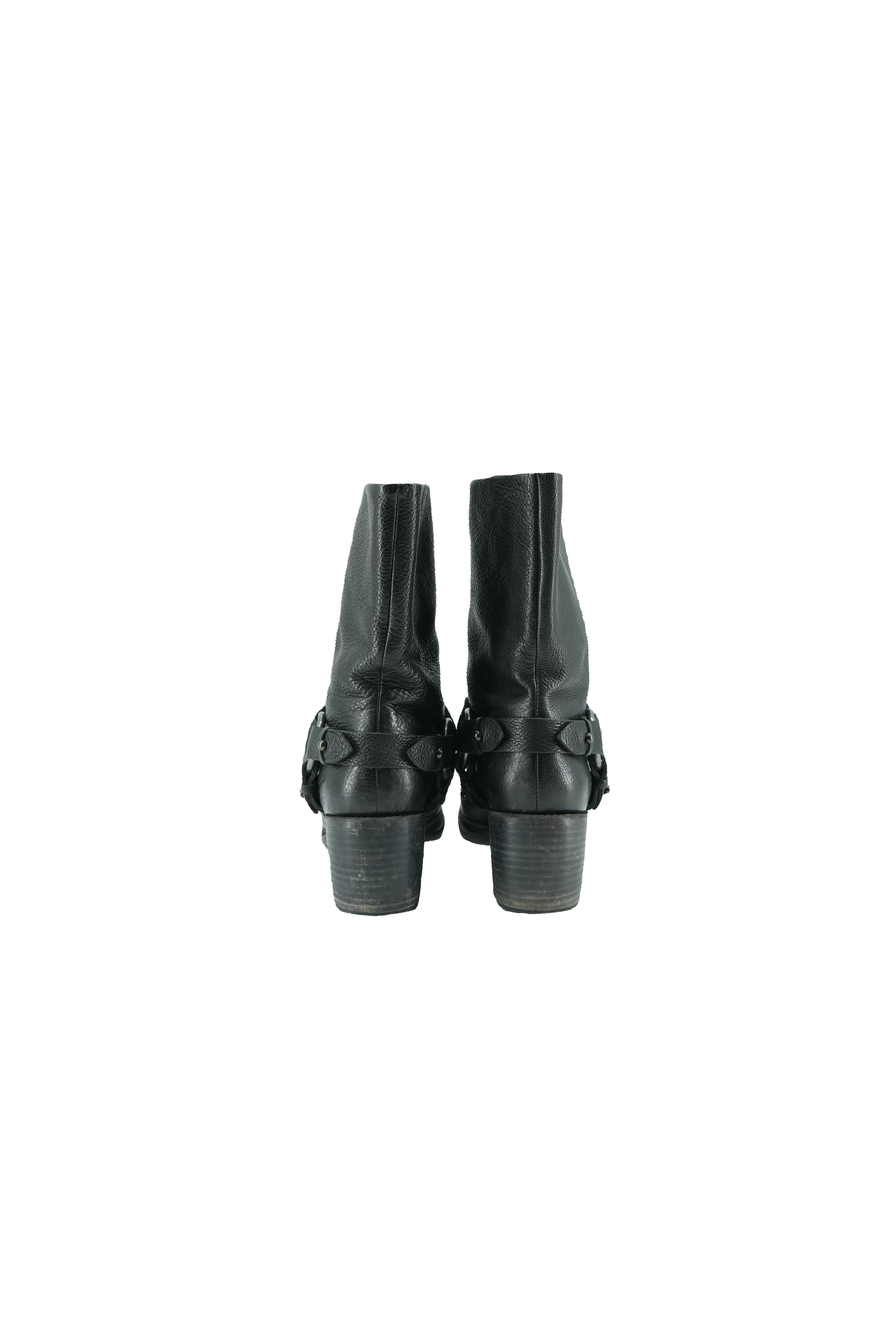 Vera Wang leather beaded accents moto boots size 7