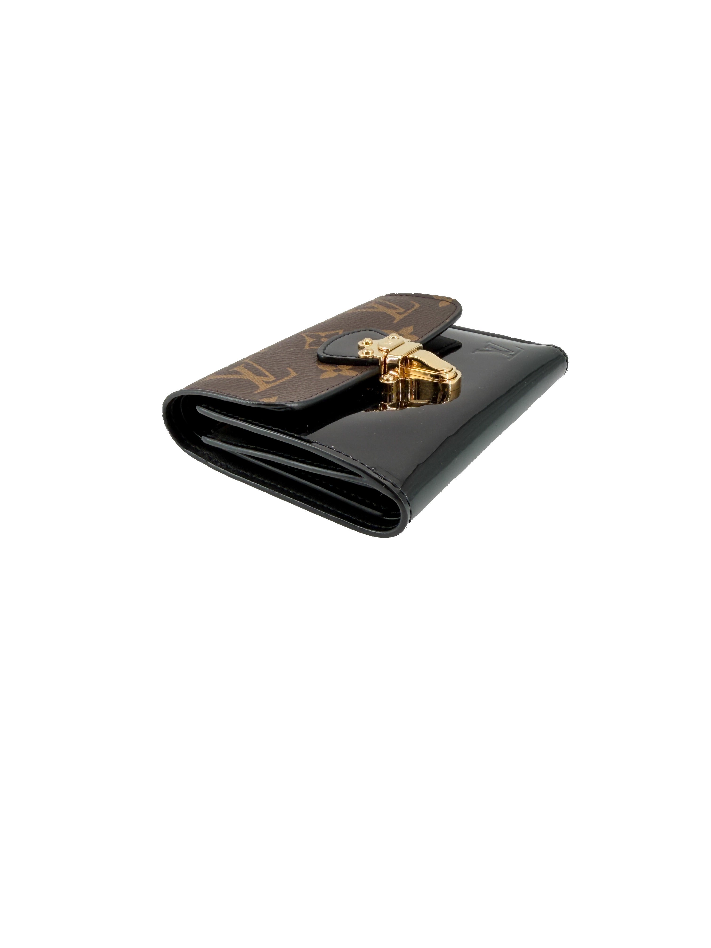 Louis Vuitton Cherrywood vernis compact wallet NZ4119
