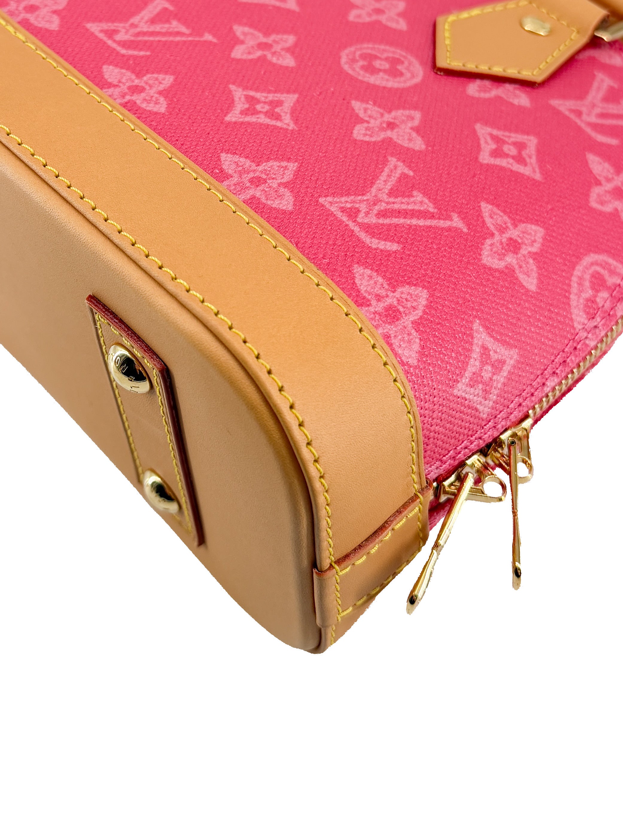 Louis Vuitton monogram Origine Alma BB rose ruban NFC