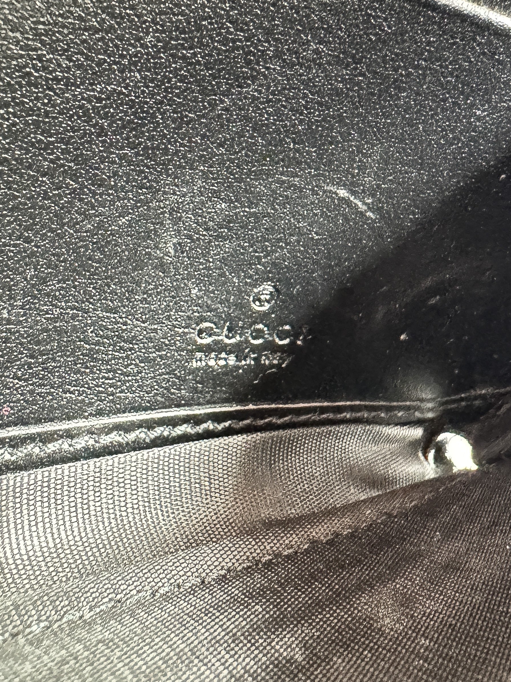 Gucci black leather Continental Marmont wallet 4434361147