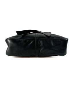 Moschino vintage black leather shoulder bag