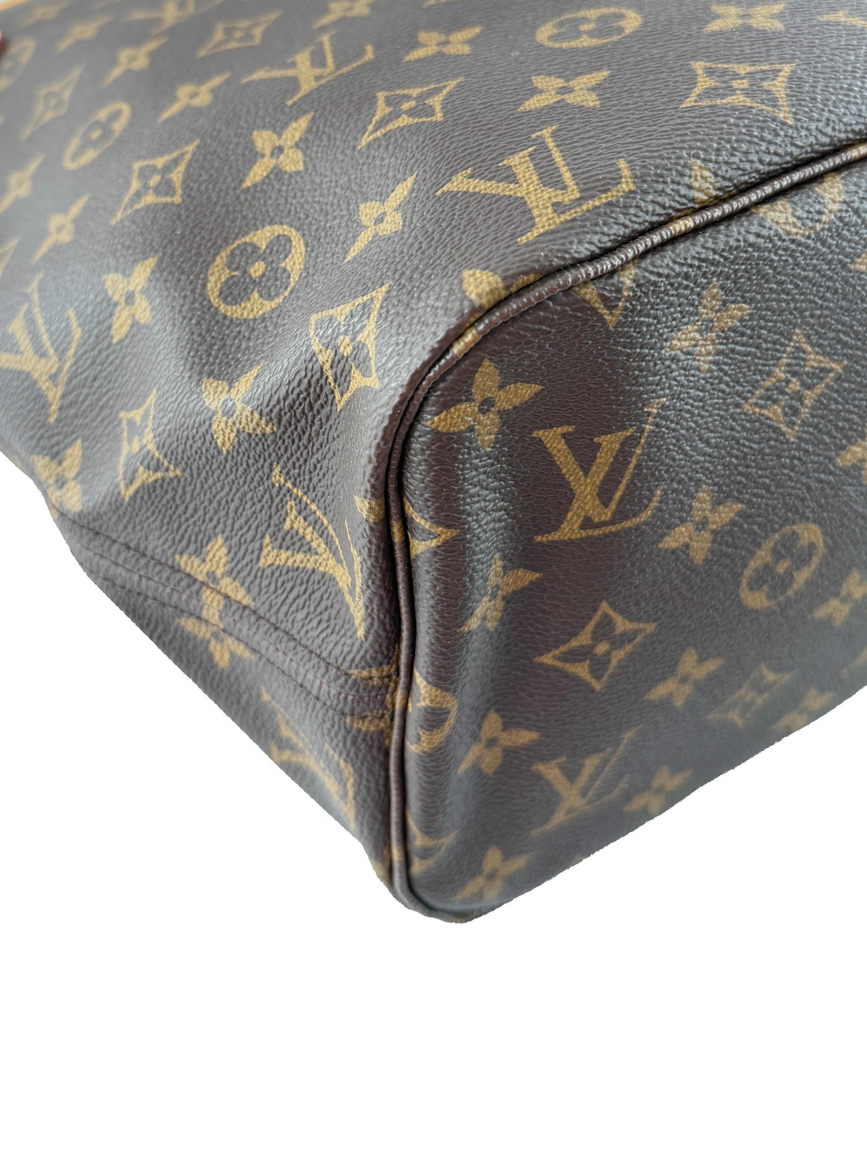 Louis Vuitton Neverfull MM w/pouch fuschia SD1199