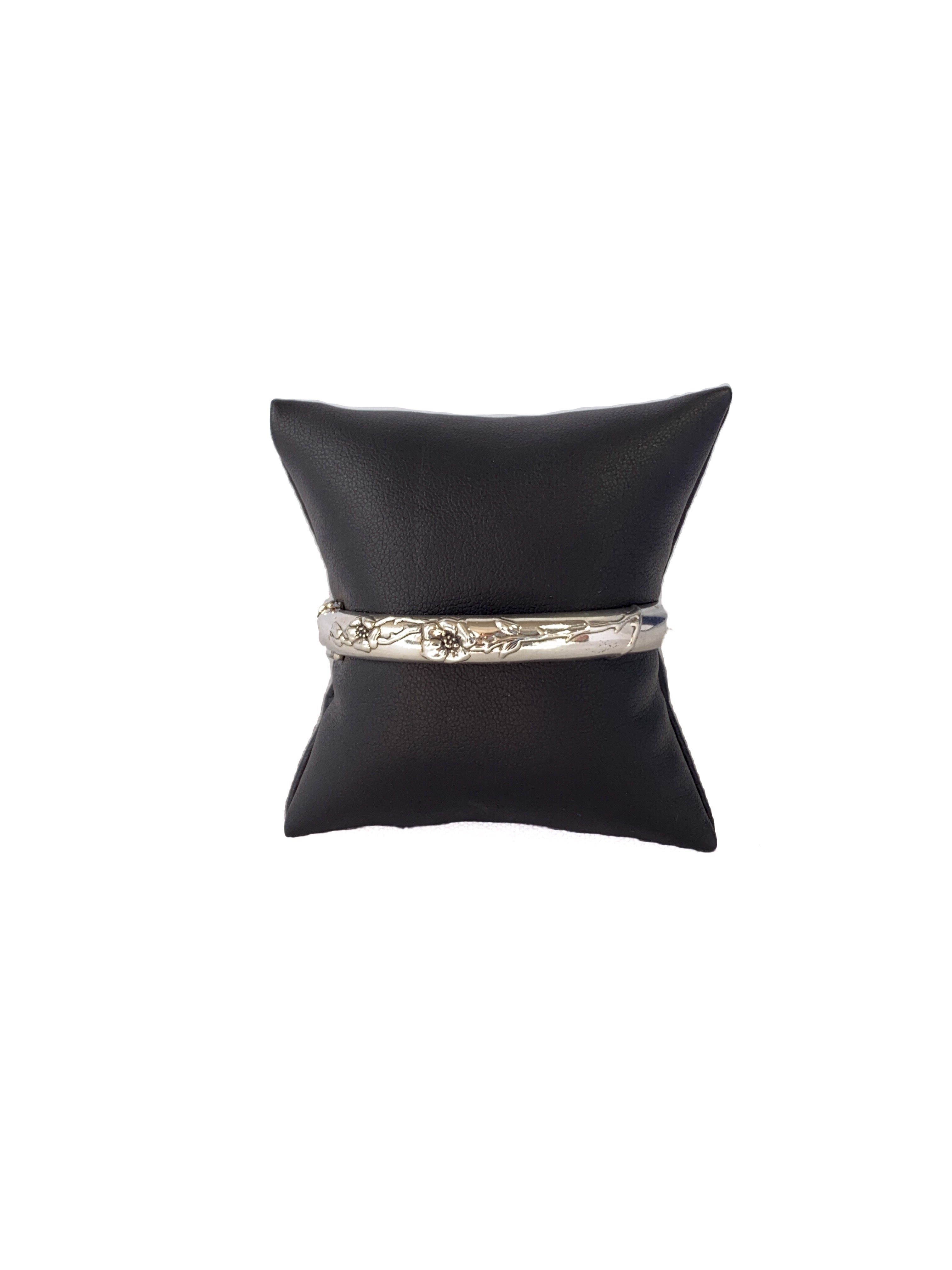 Tiffany & Co sterling silver 2003 nature rose bangle