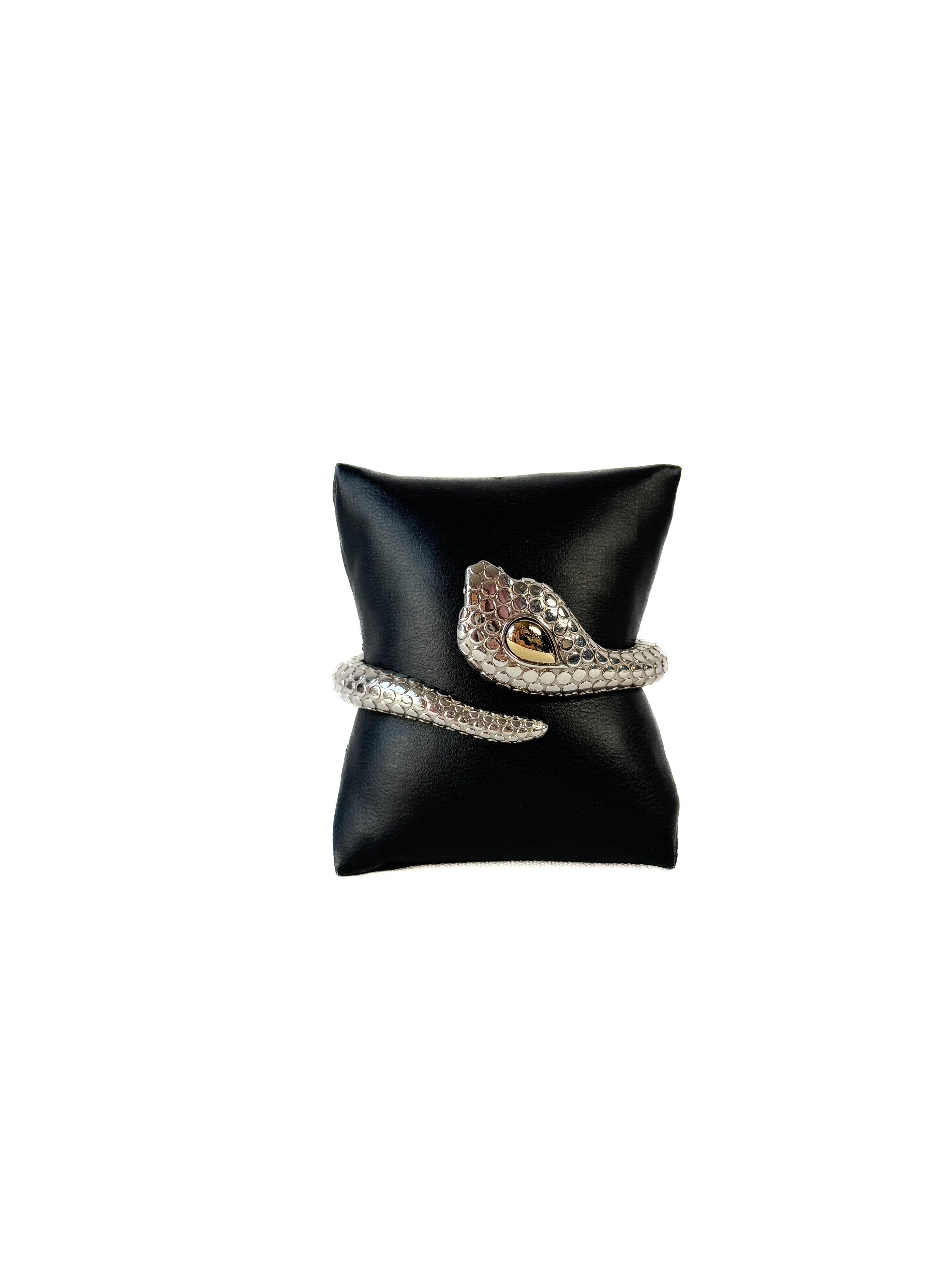 John Hardy sterling silver, yellow gold Viper cuff bracelet