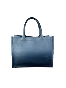Christian Dior blue leather ombre book tote 62-MA-0211