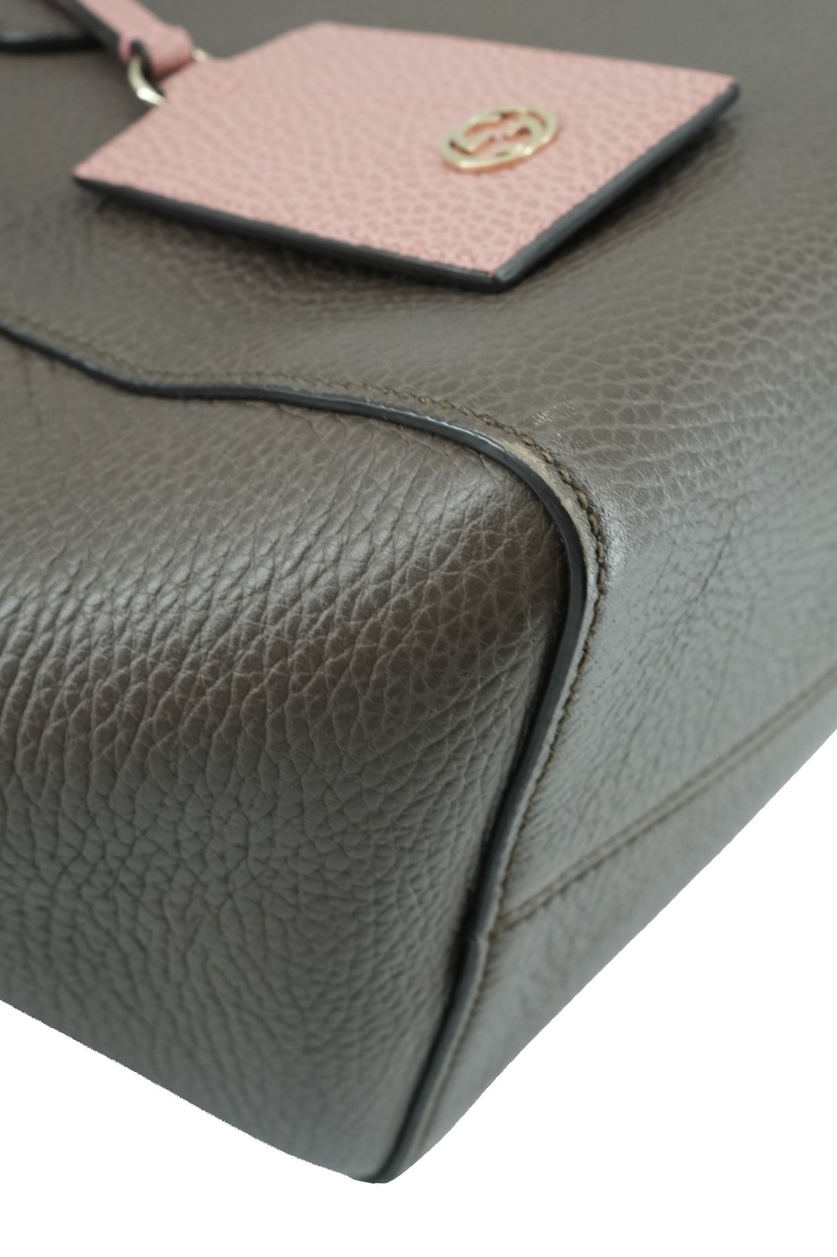 Gucci taupe, pink Swing tote 535040