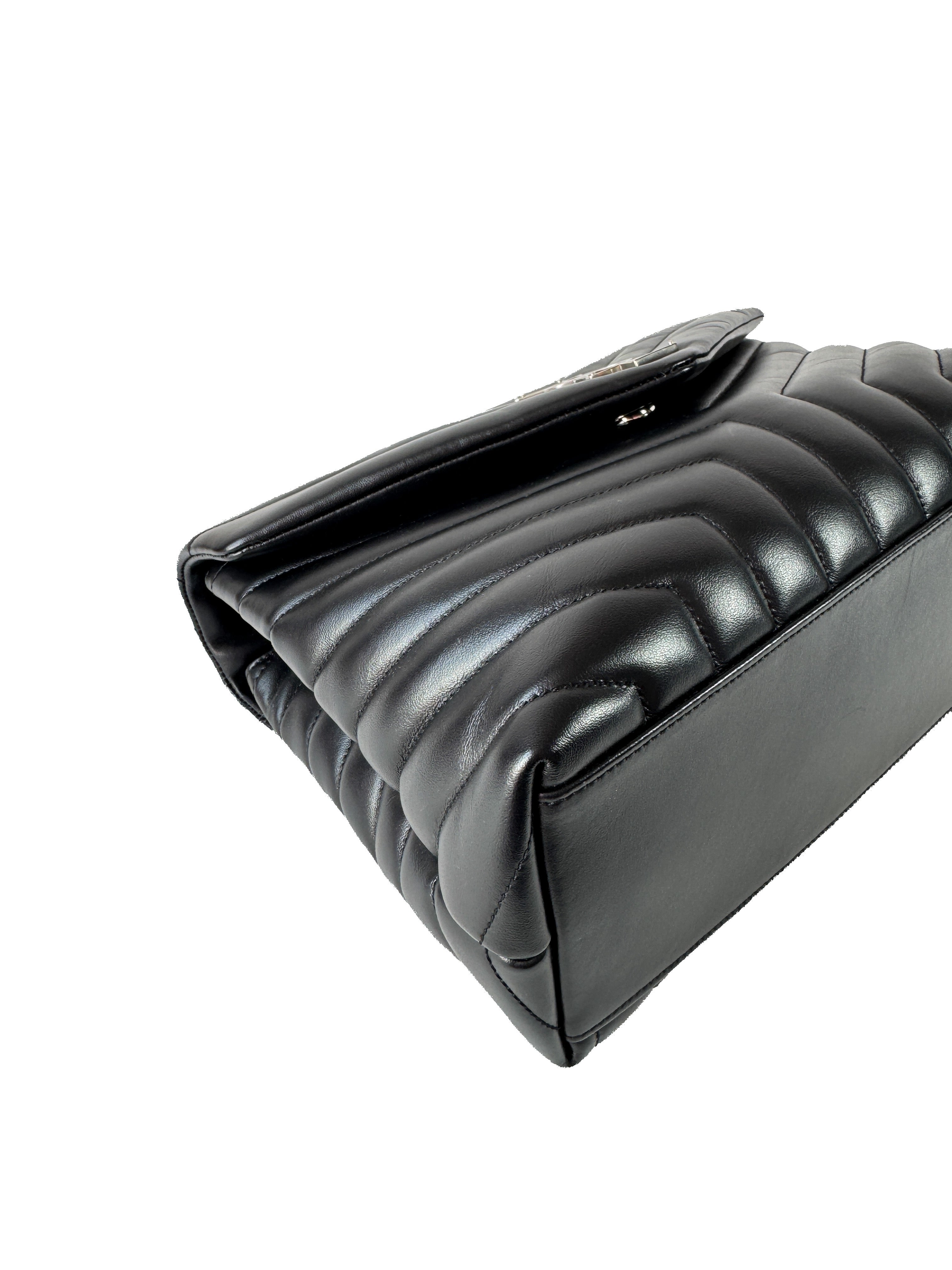 Saint Laurent Medium LouLou Black Matelasse Shoulder Bag AIM374946-0721