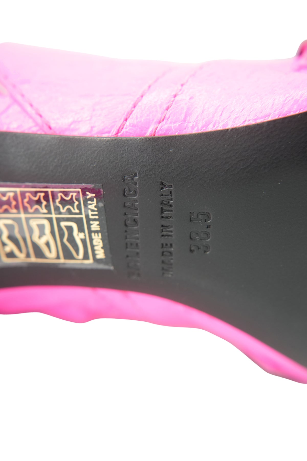 Balenciaga neon pink Cagole boots size 38.5 BOX