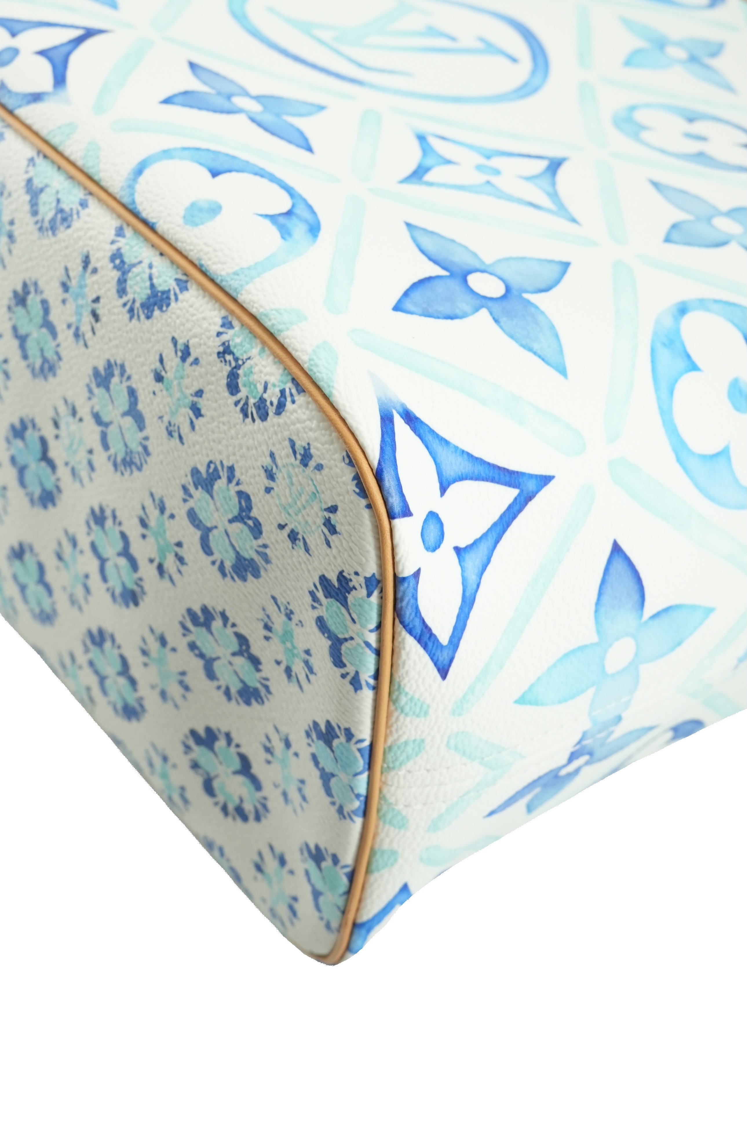 Louis Vuitton monogram Tiles by the Pool Neverfull MM lagoon blue NFC