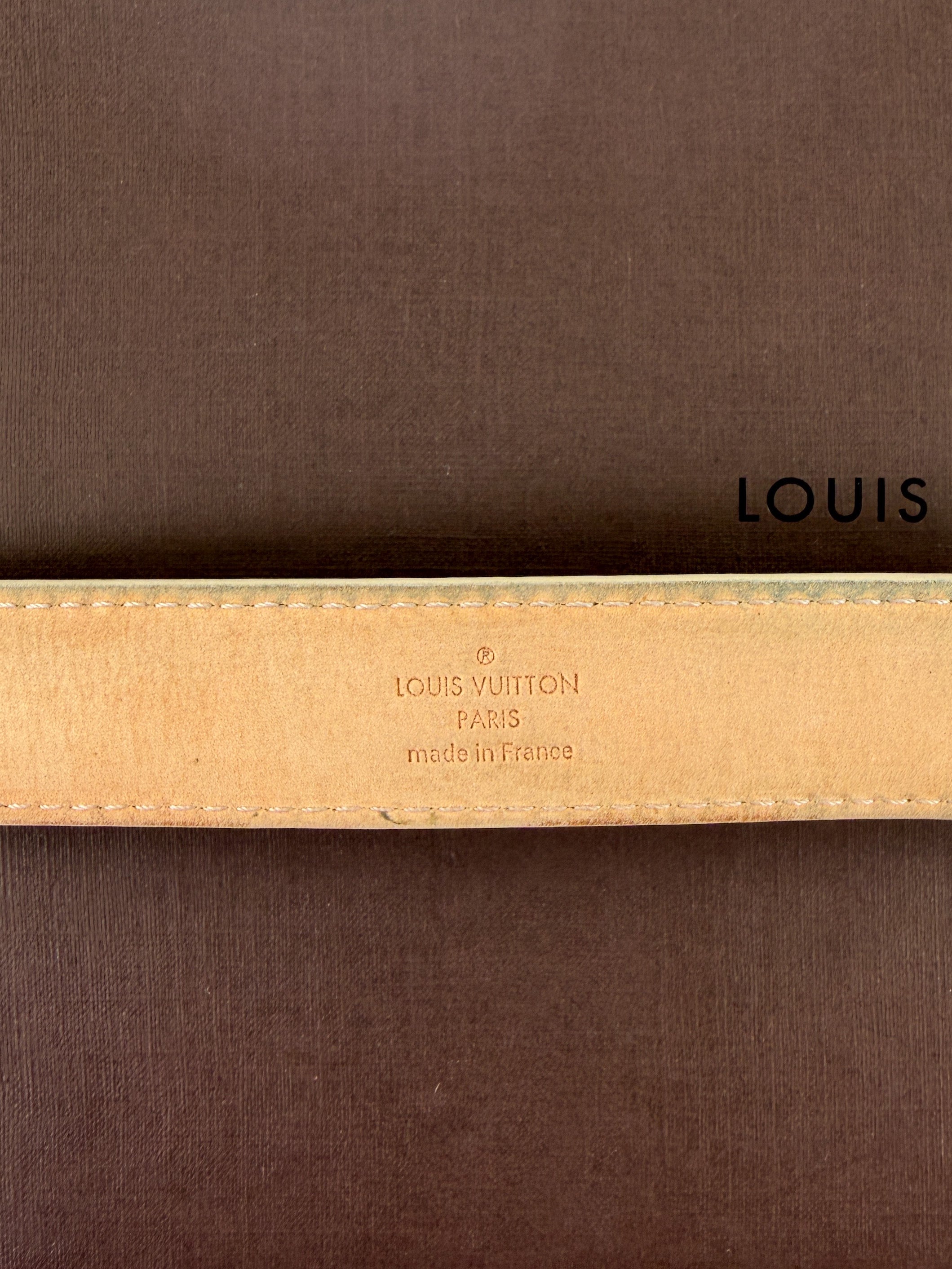 Louis Vuitton damier azur belt size 90 CT4113