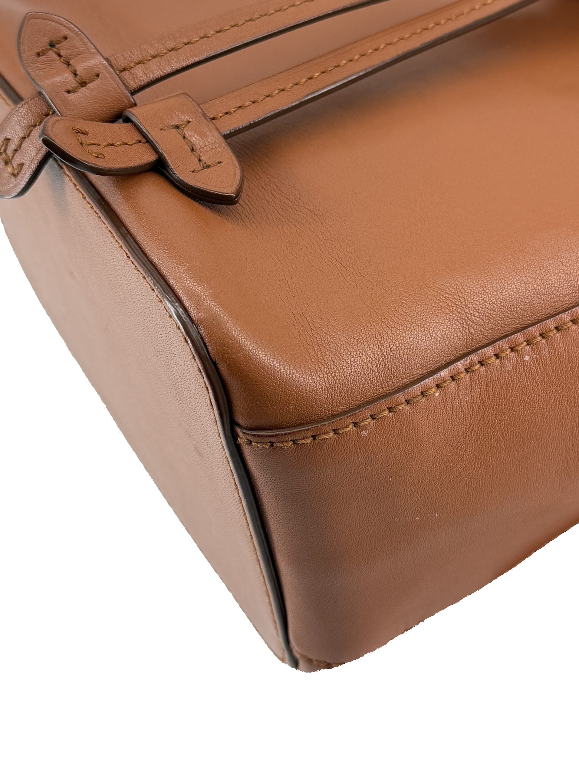 Ralph Lauren brown leather small drawstring Ricky bucket bag