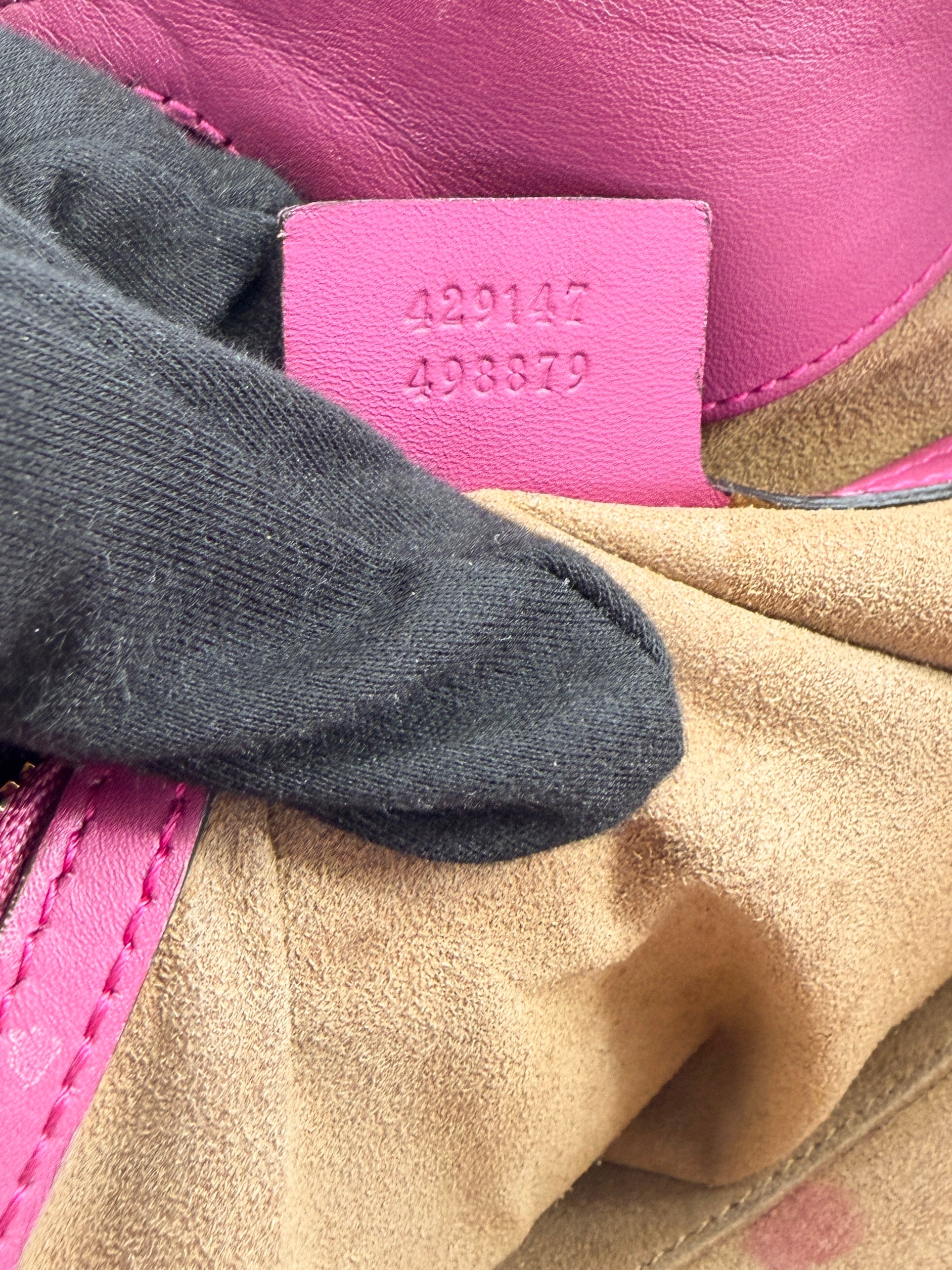 Gucci linea A foldover GG supreme tote pink/red 429147 498879