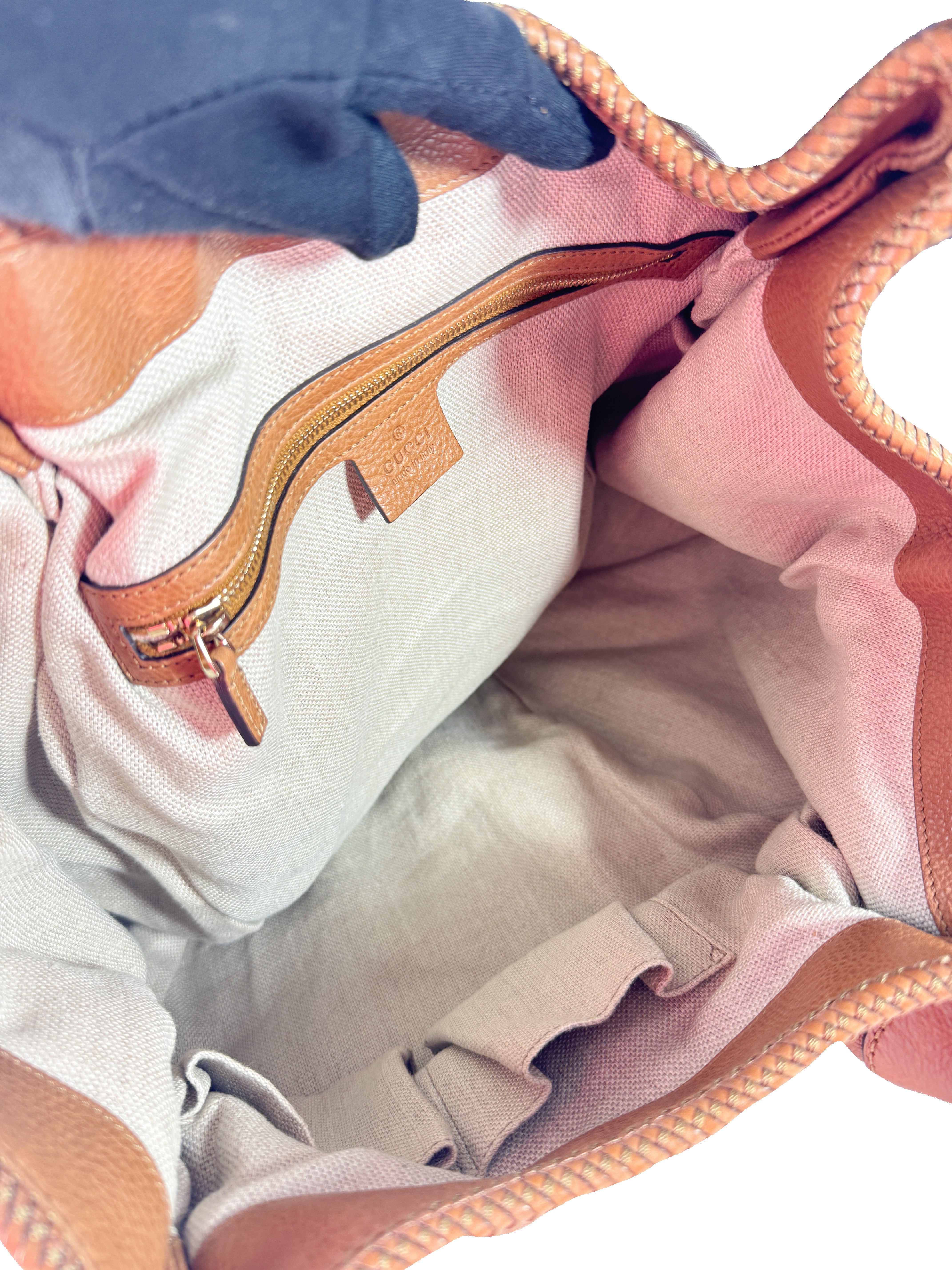 Gucci brown Marrakech leather shoulder bag