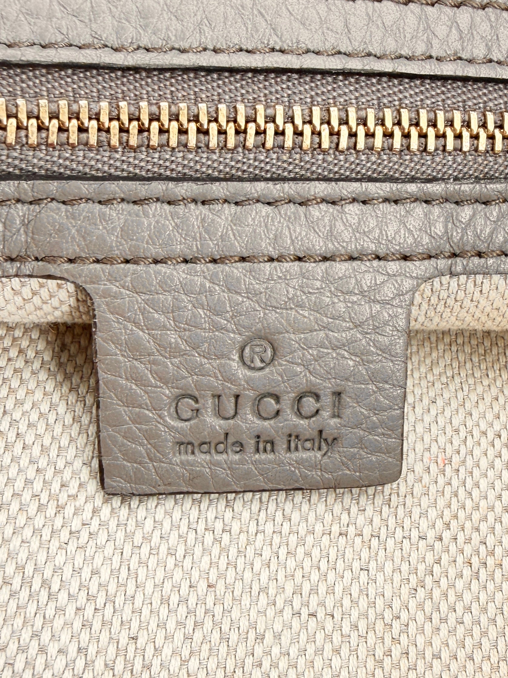 Gucci gray soho interlocking G shoulder bag 308361000926