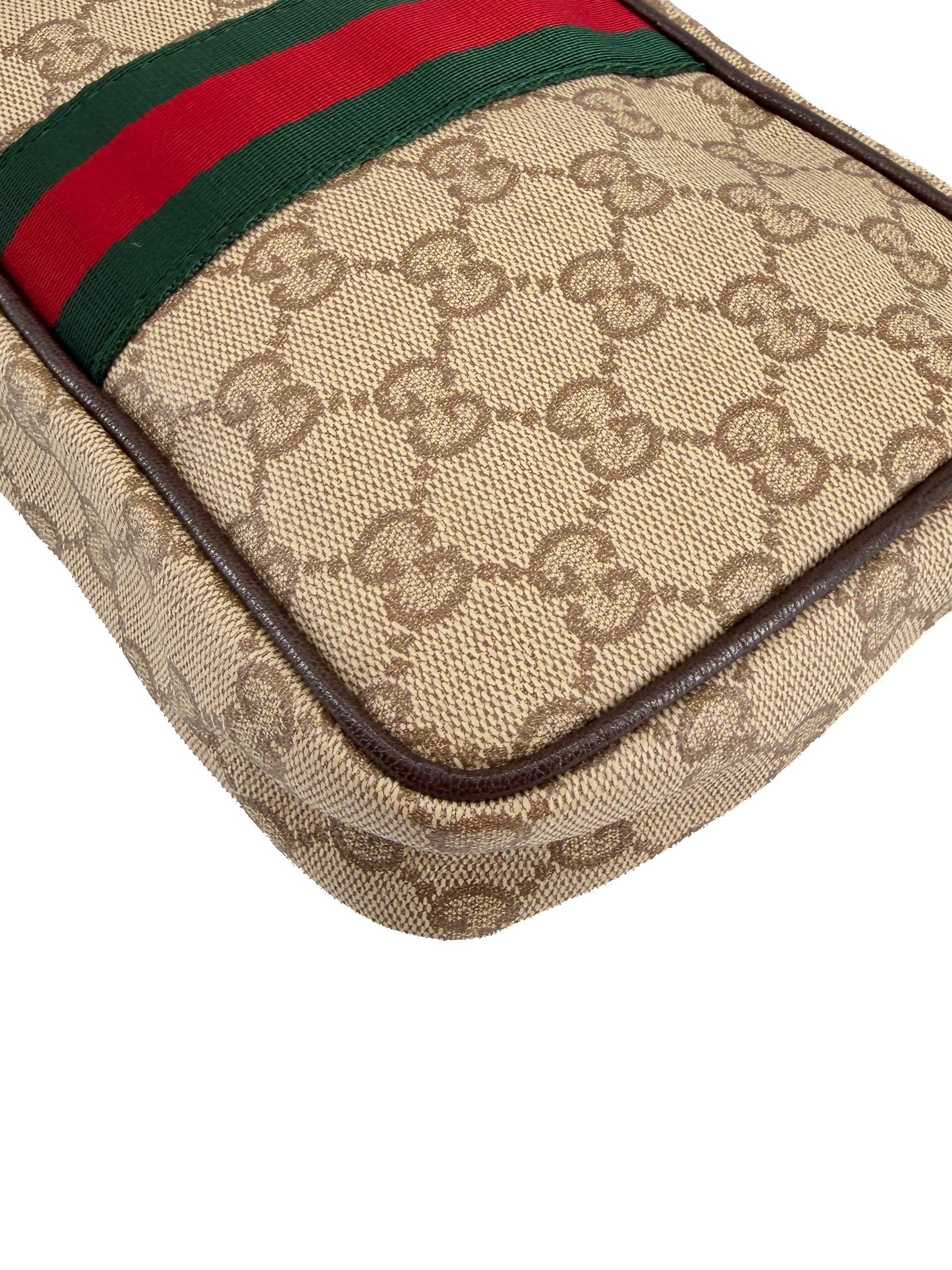Gucci brown GG mini bag with Web 876391-0416