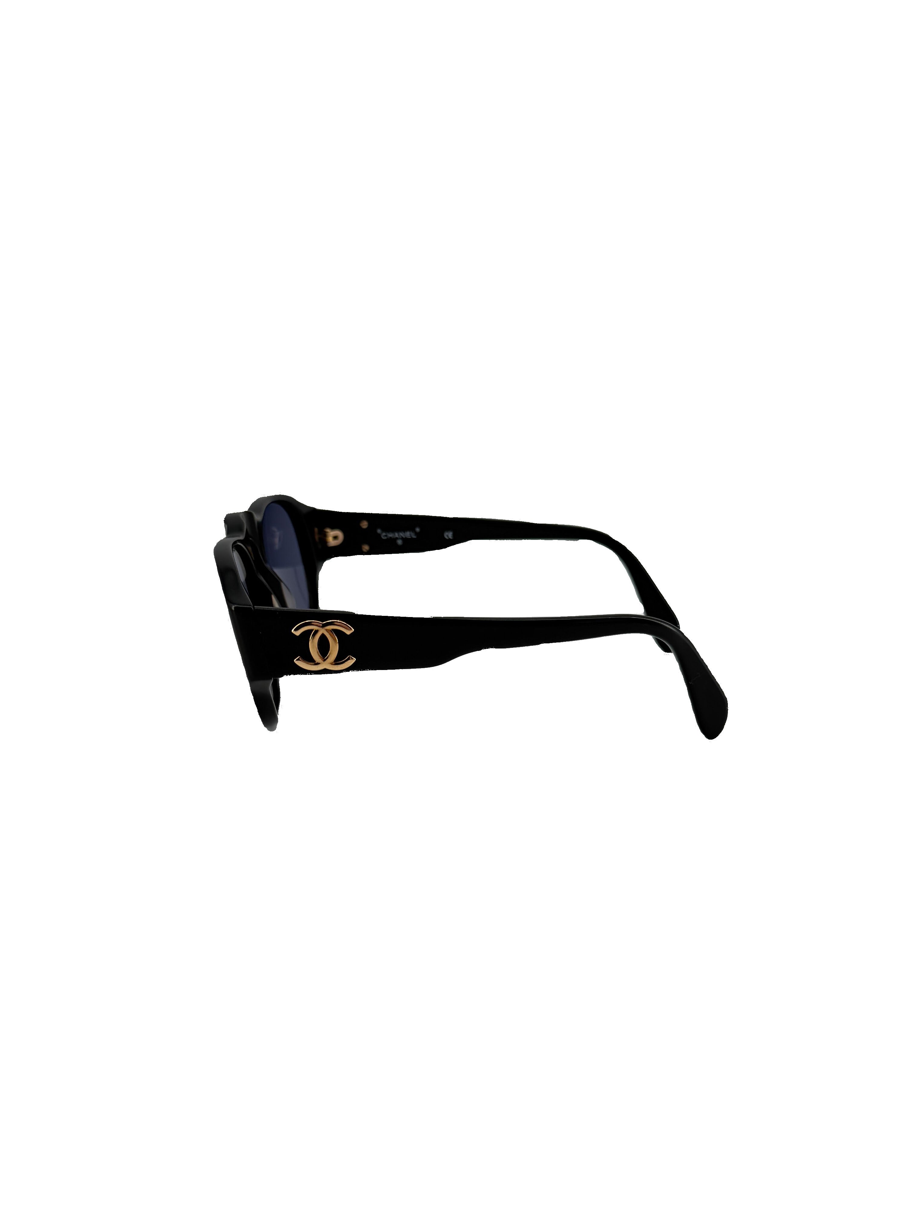 Chanel black vintage Mark sunglasses 01452 BOX