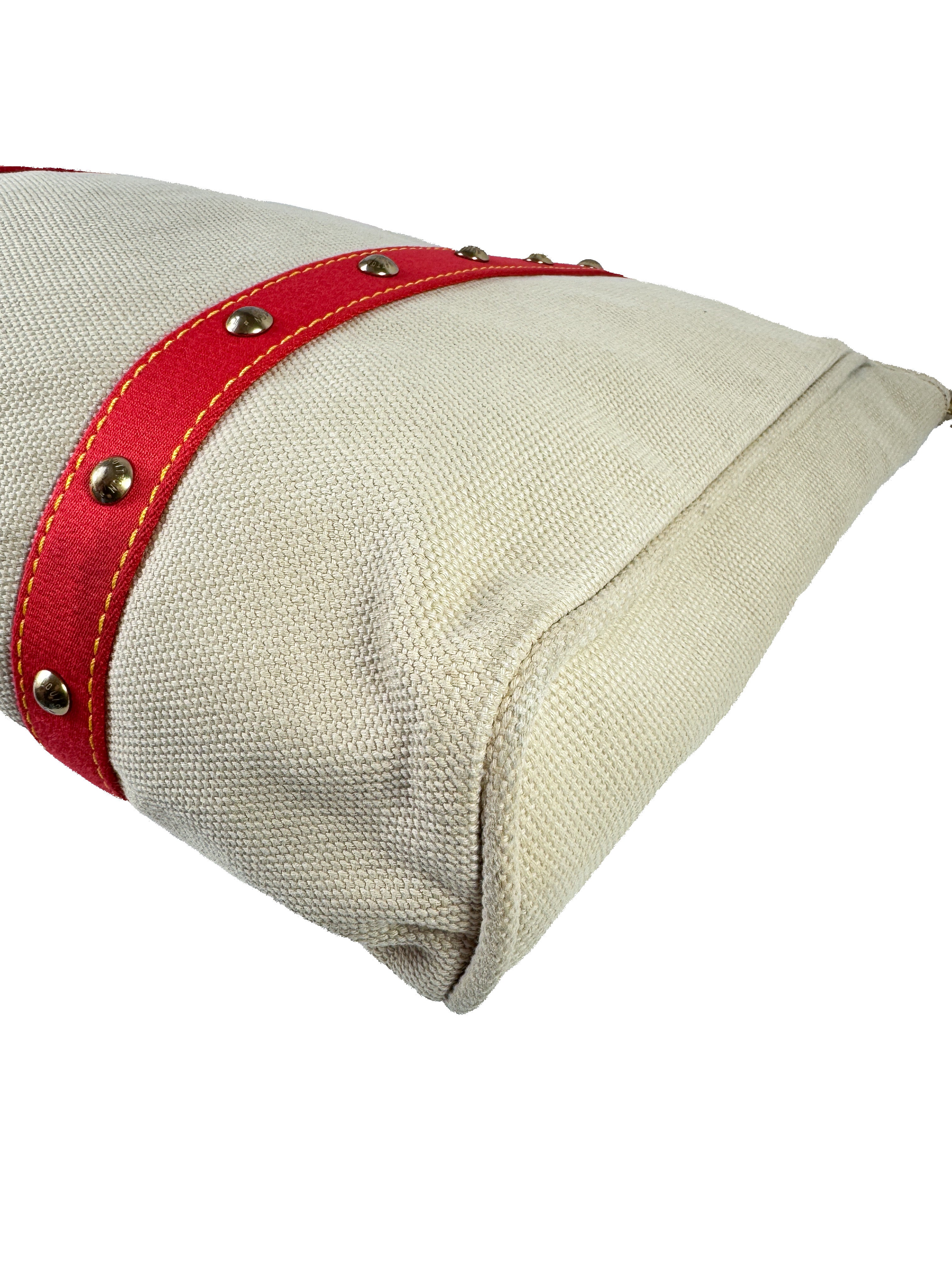 Louis Vuitton cream/red Antigua Cabas GM tote SP0045