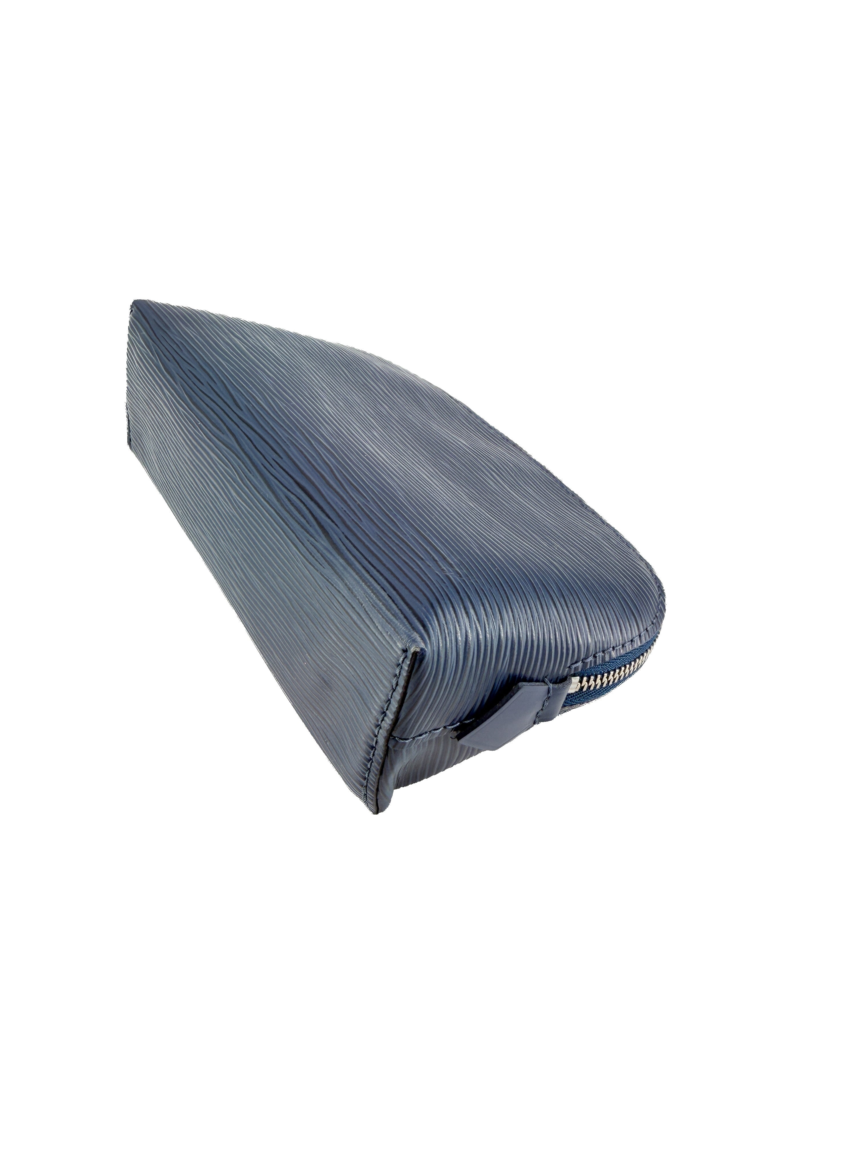 Louis Vuitton navy epi leather cosmetic pouch PM