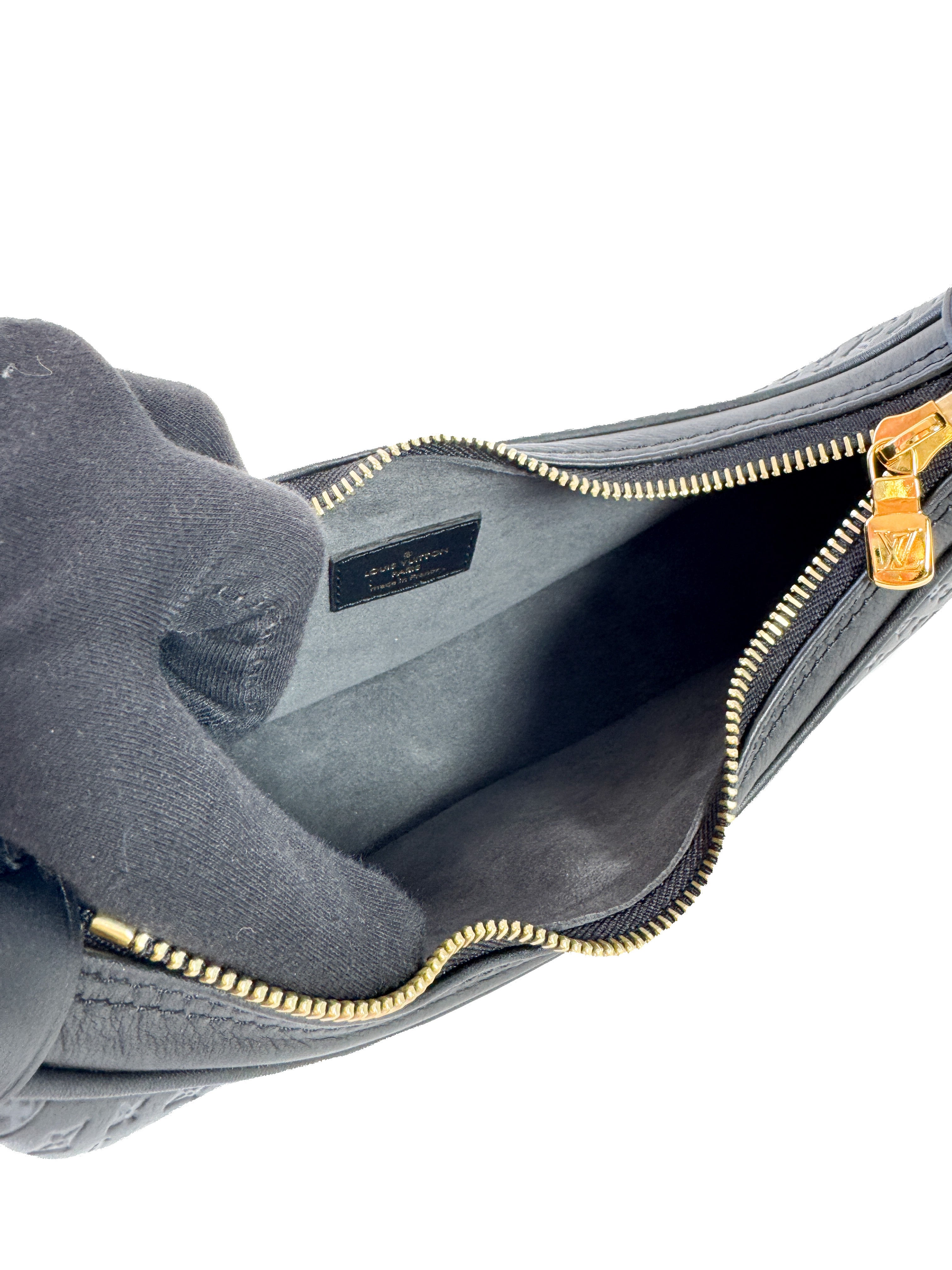 Louis Vuitton calfskin embossed monogram Loop black NFC