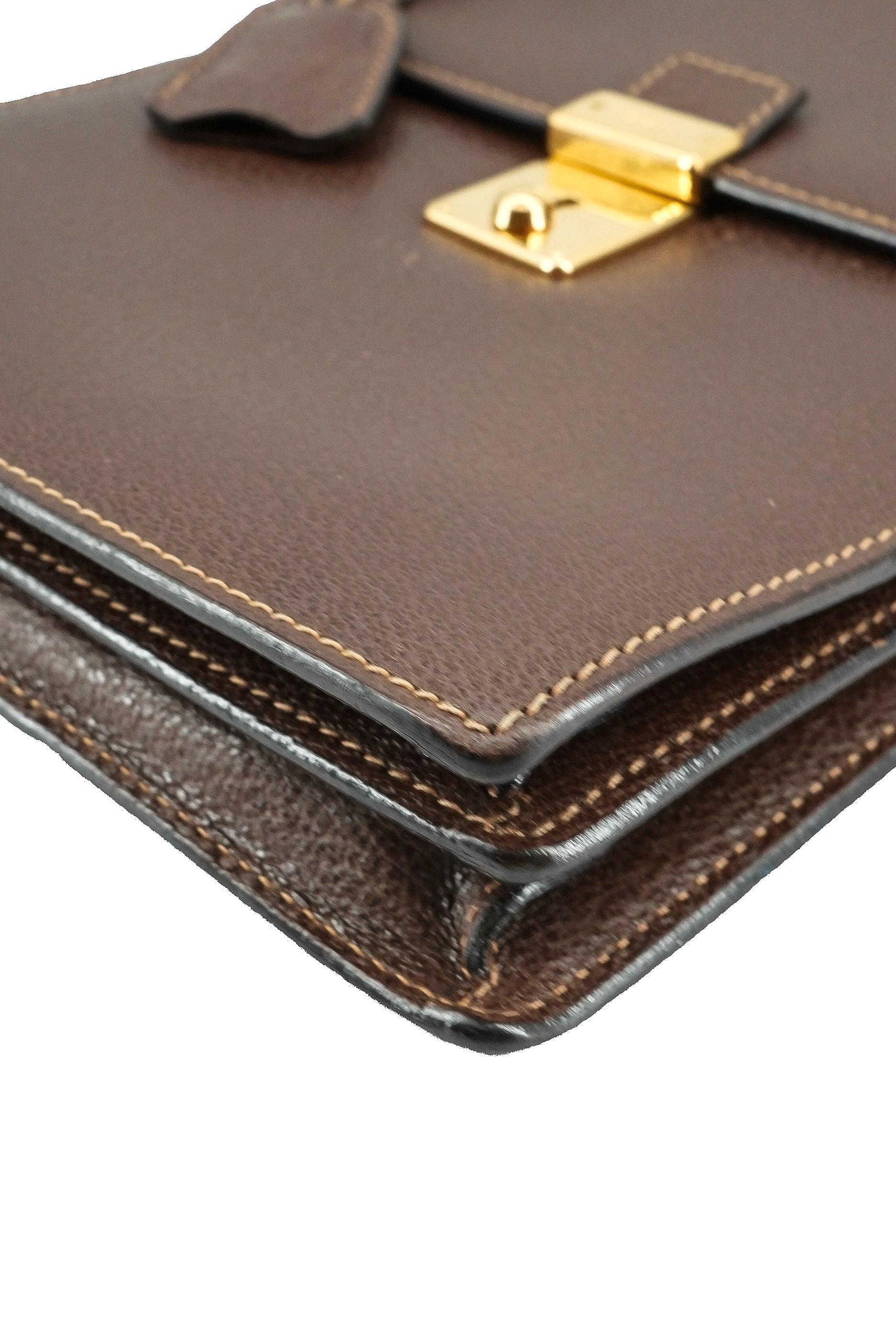 Gucci brown vintage leather crossbody 1829591003