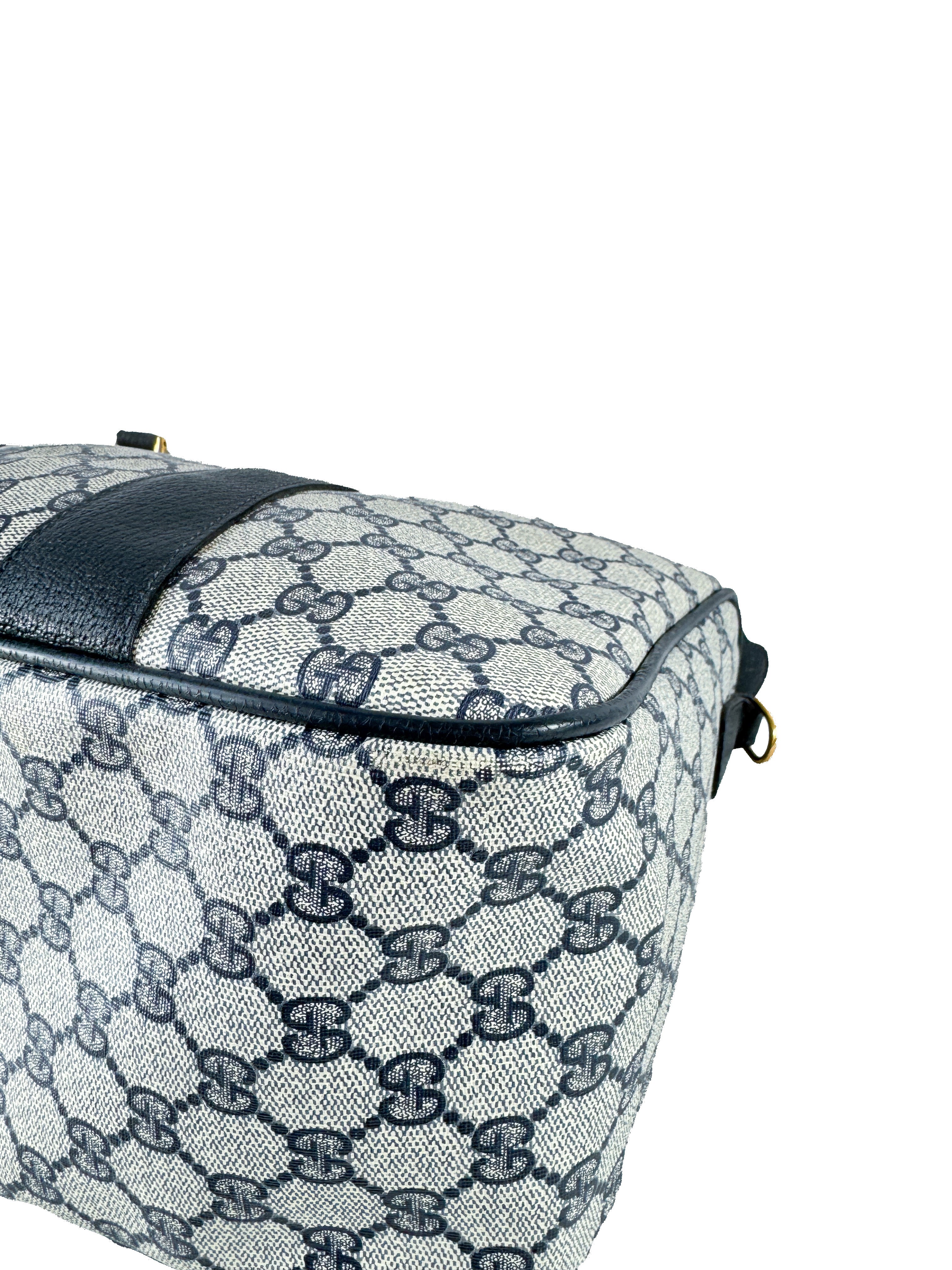 Gucci navy sherry line boston bag 3902041