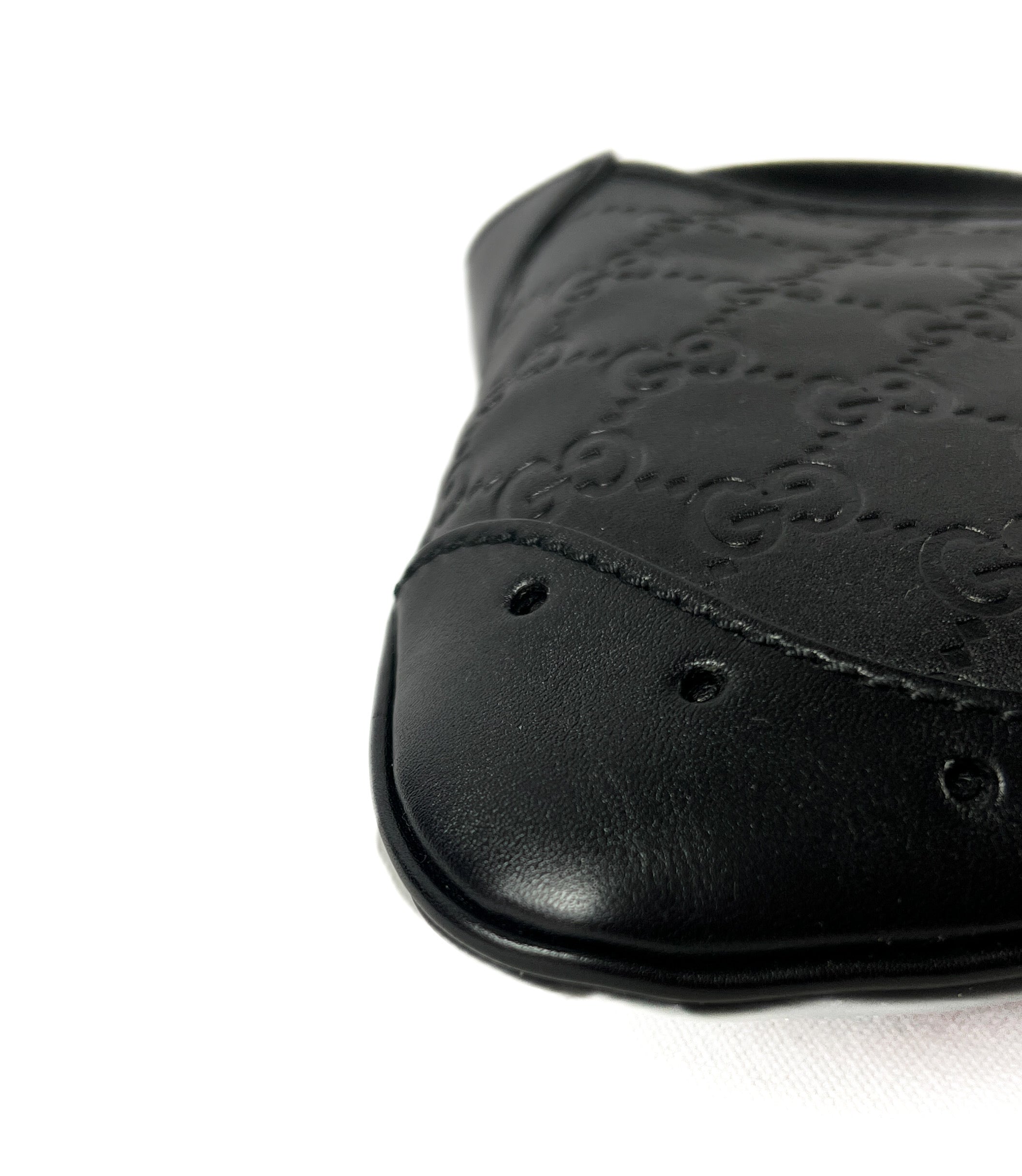 Gucci black leather mini Guccissima bag