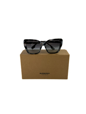 Burberry blue/gray black tortoise Tamsin sunglasses **box**