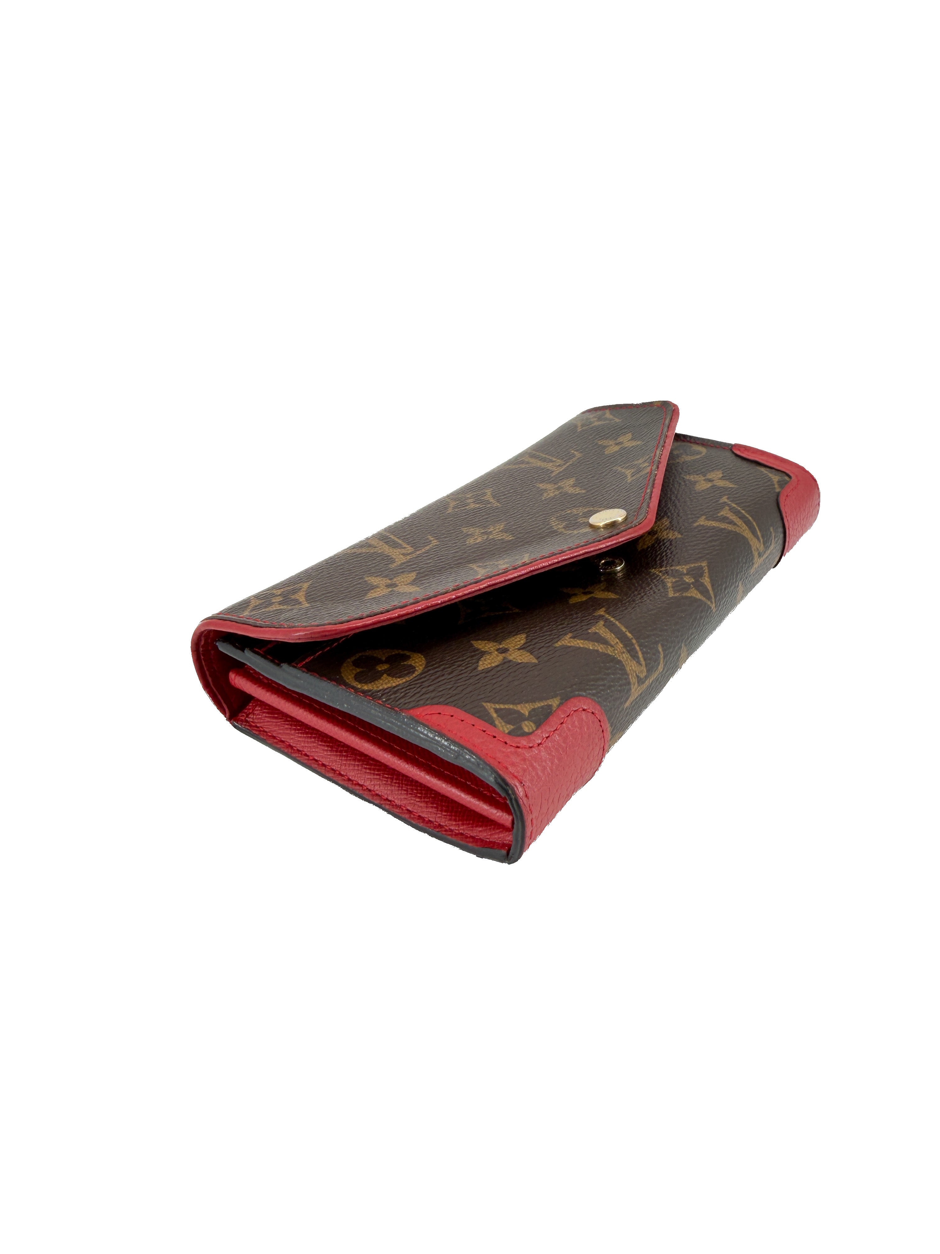 Louis Vuitton monogram red Retiro Sarah wallet BOX *as is*