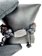 David Yurman black onyx, tigers eye Spiritual beads bracelet