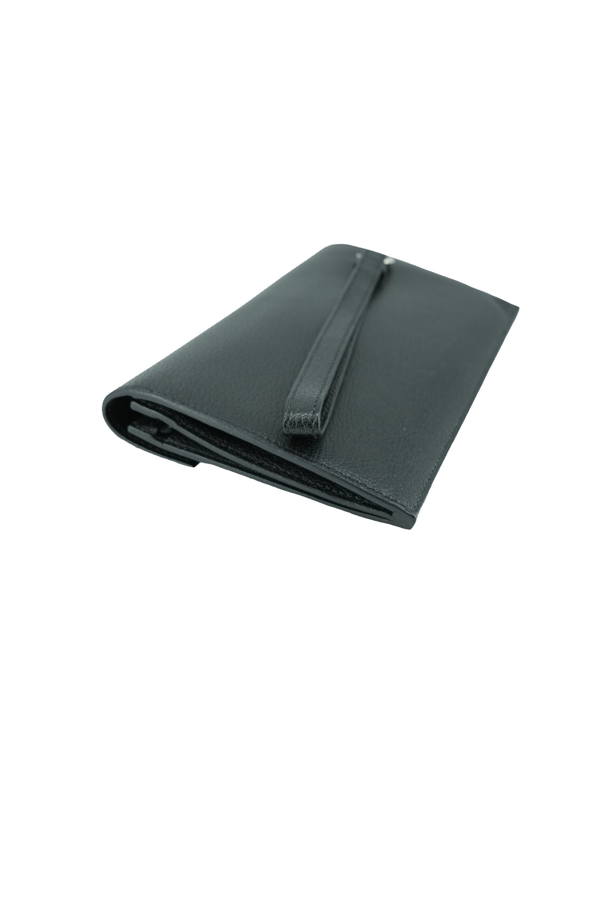 Hermès black Chevre Leather Kelly Pocket Madame Long Wallet