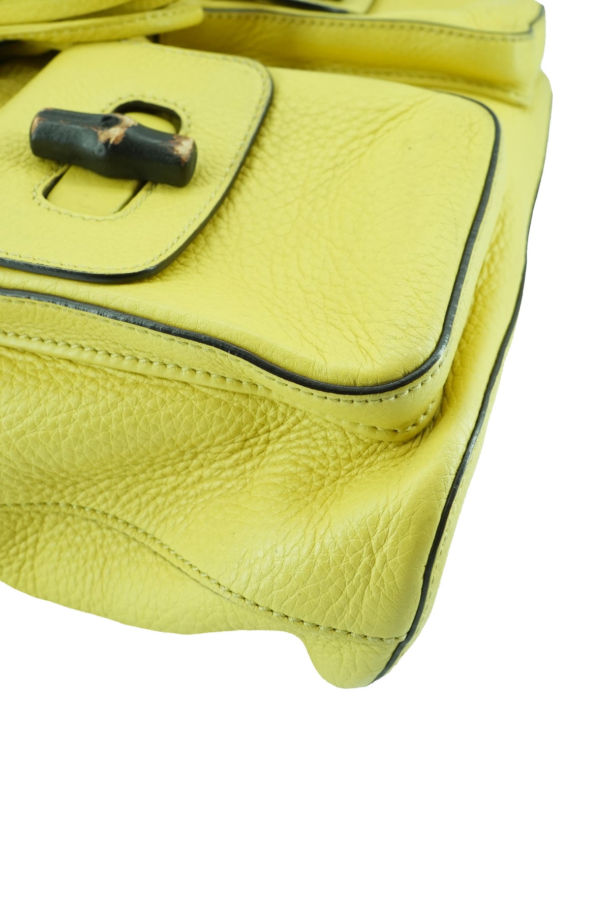 Gucci Chartreuse bamboo tassel backpack 493075