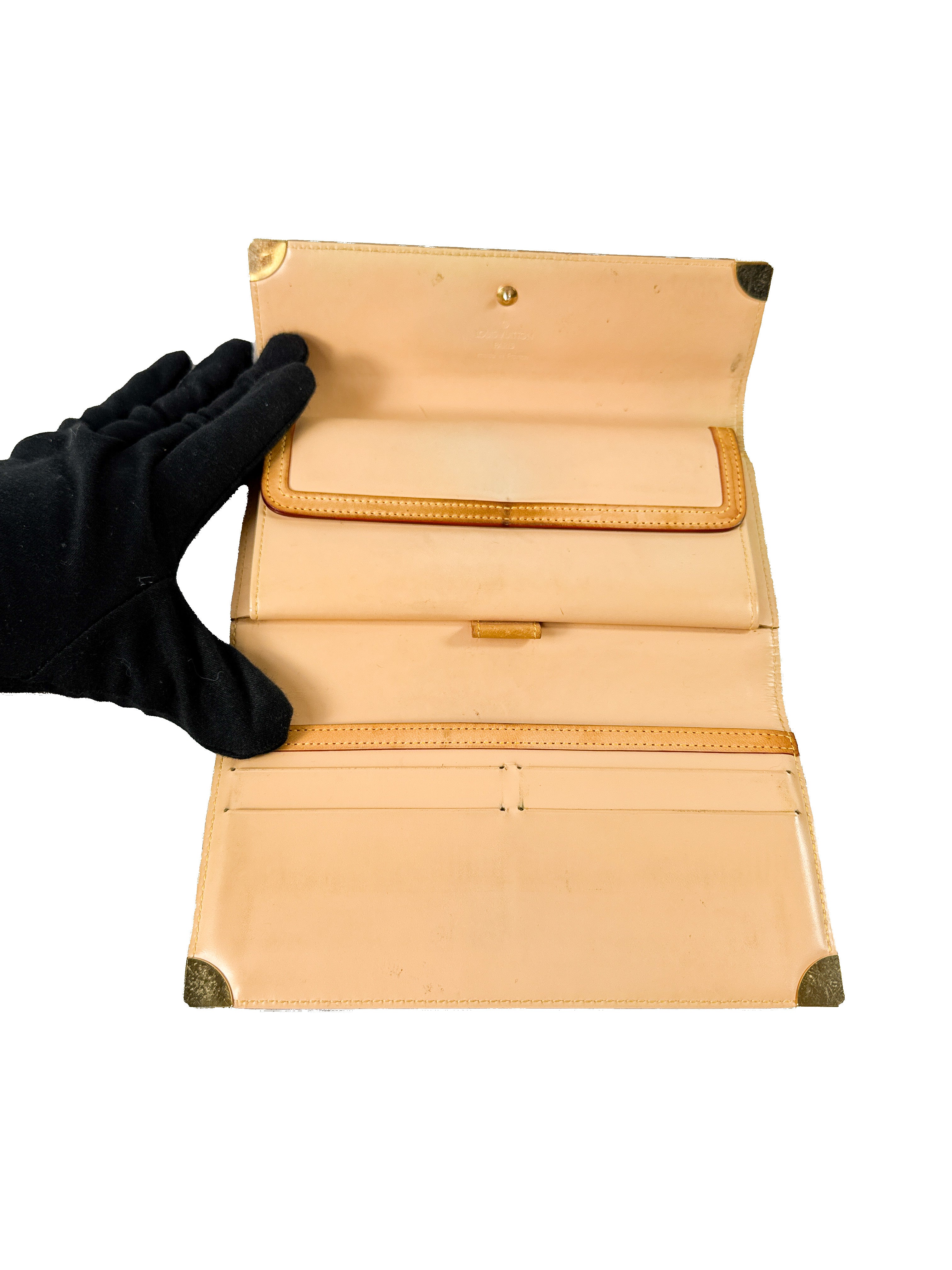 Louis Vuitton white multicolor porte tresor international wallet  TH0074