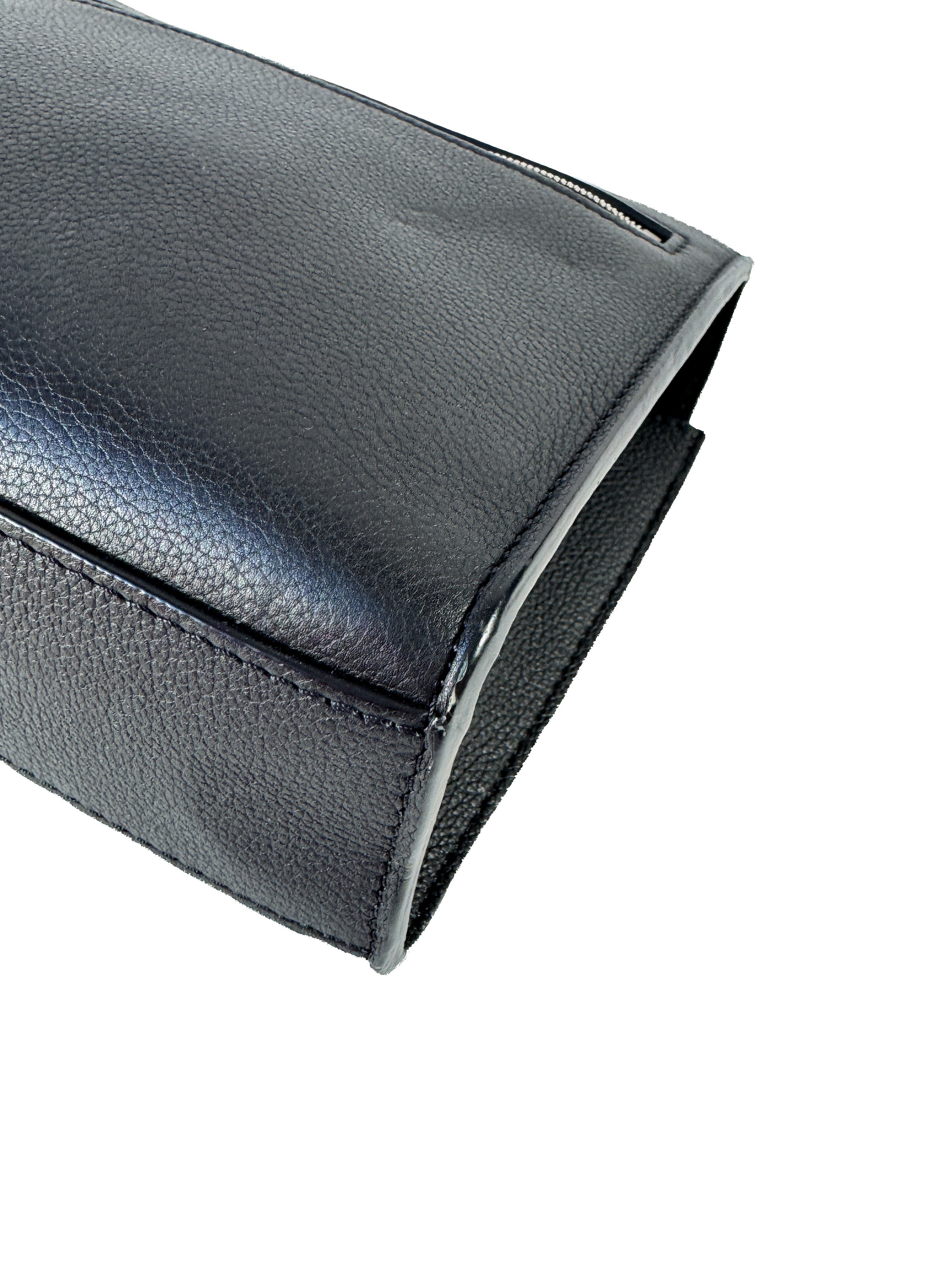 Louis Vuitton black leather mylockme chain BB calfskin bag  BE0221