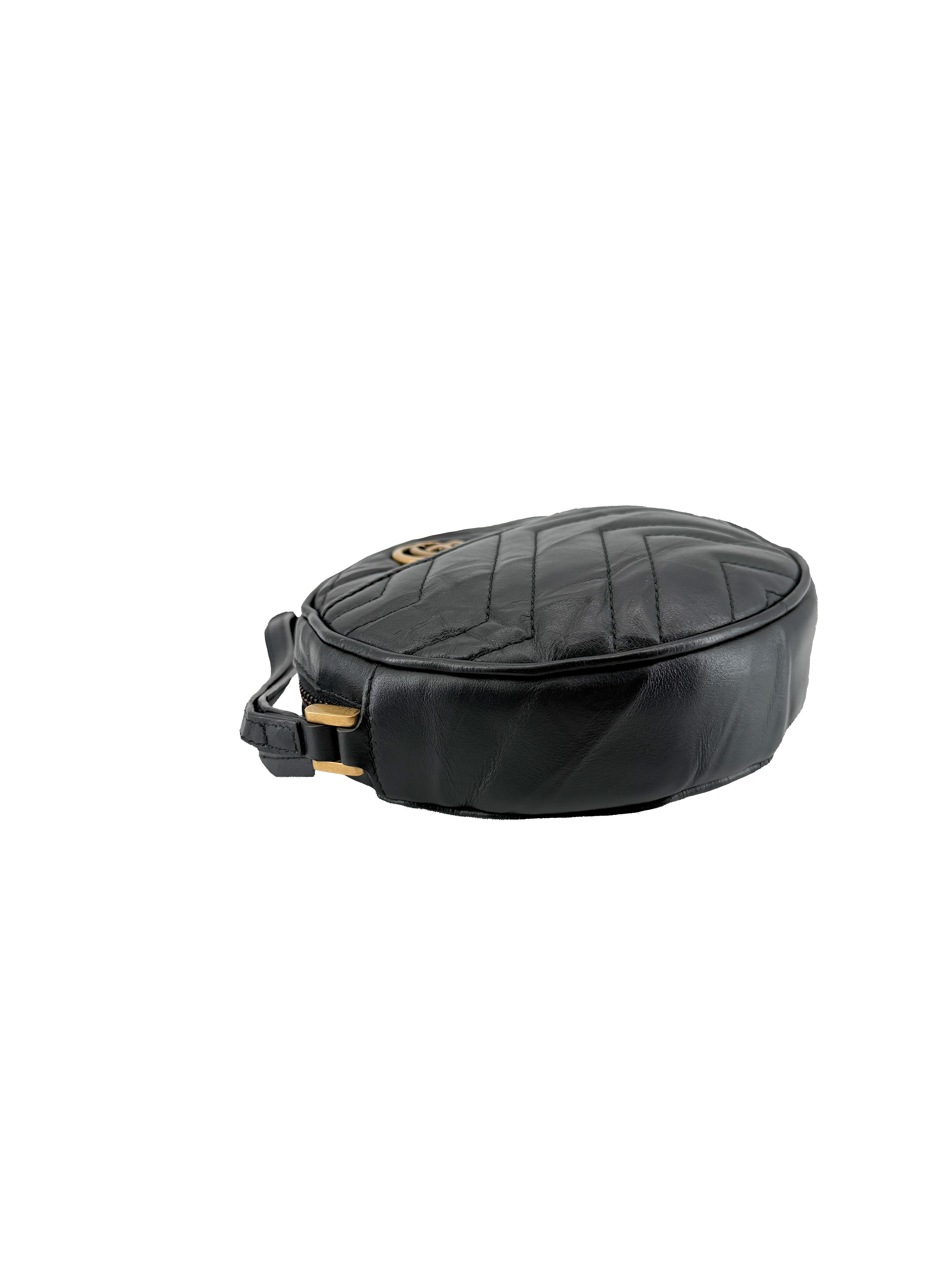 Gucci black Marmont GG wristlet 575164-584046