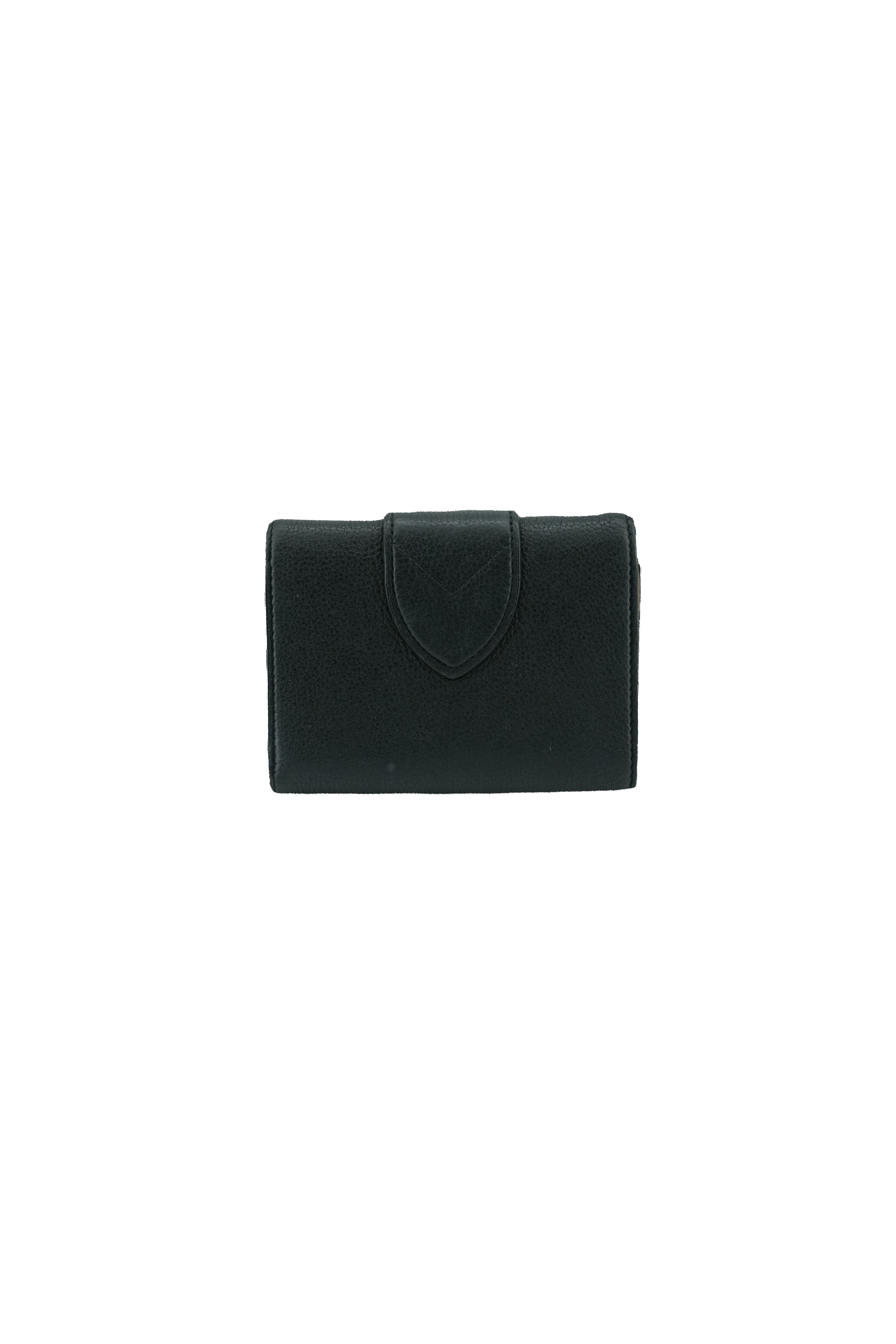 Louis Vuitton black leather Pont 9 compact wallet NFC