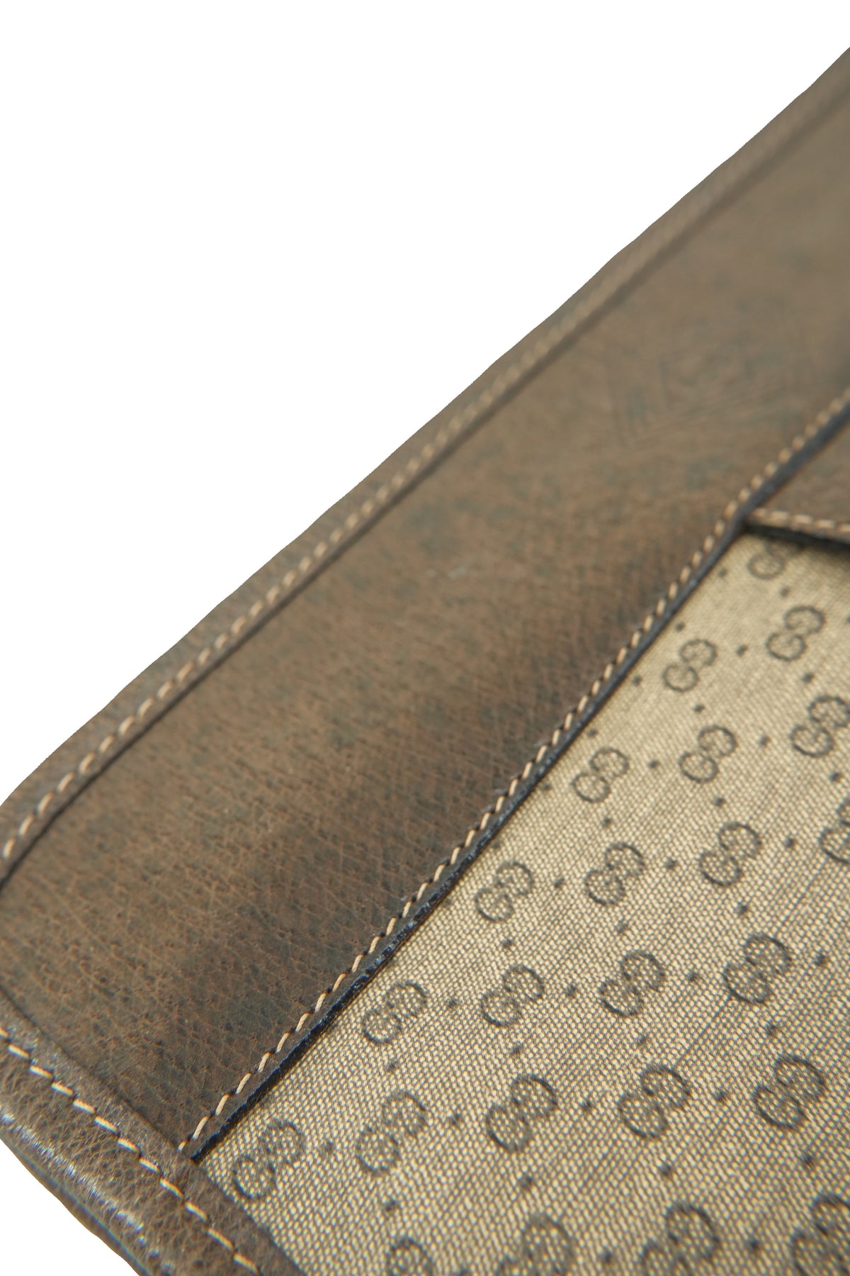 Gucci brown micro GG convertible clutch 67-039-5465