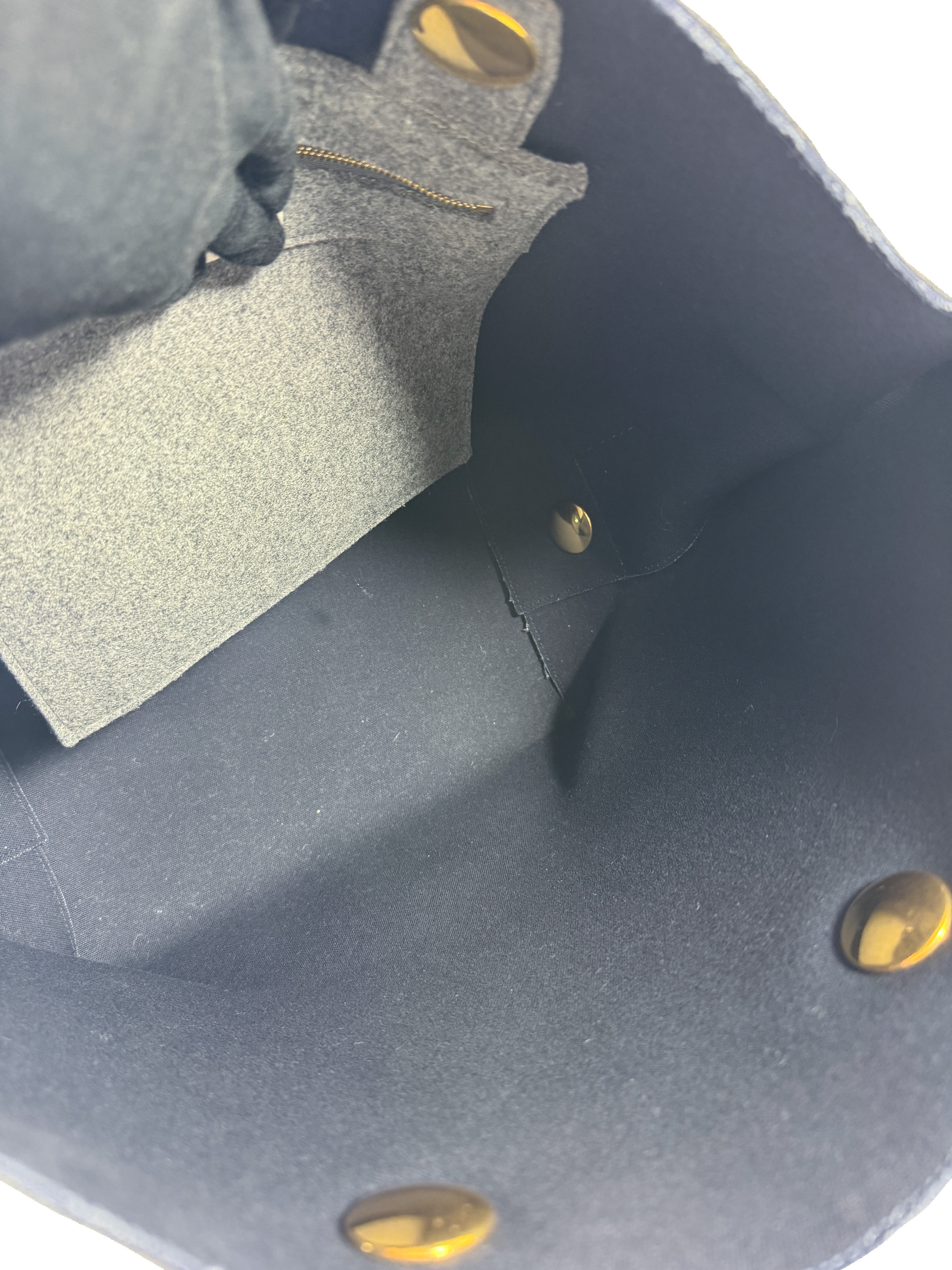 Celine gray wool felt orb bag WLA3184