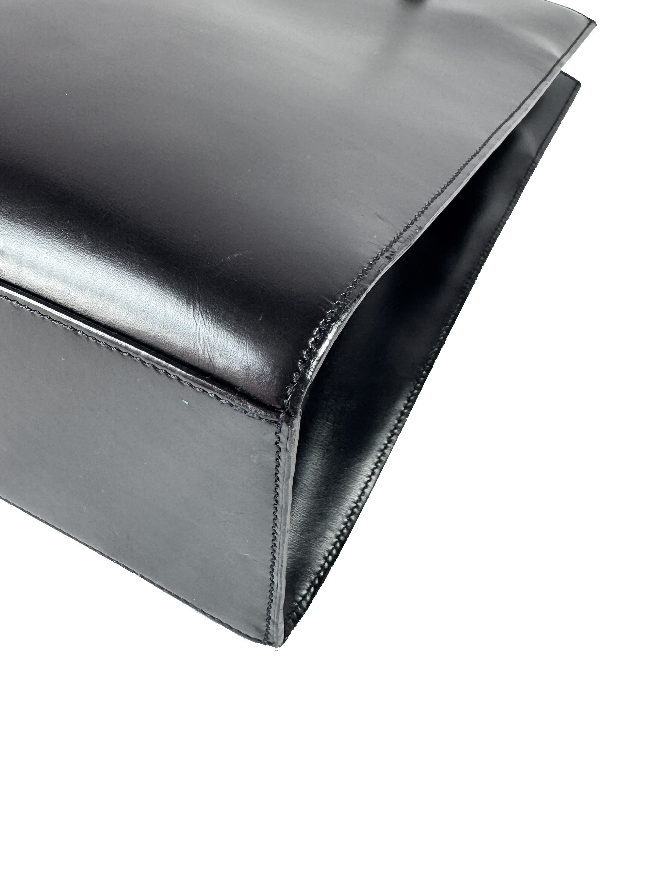 Cartier black leather Panthere tote EBCK