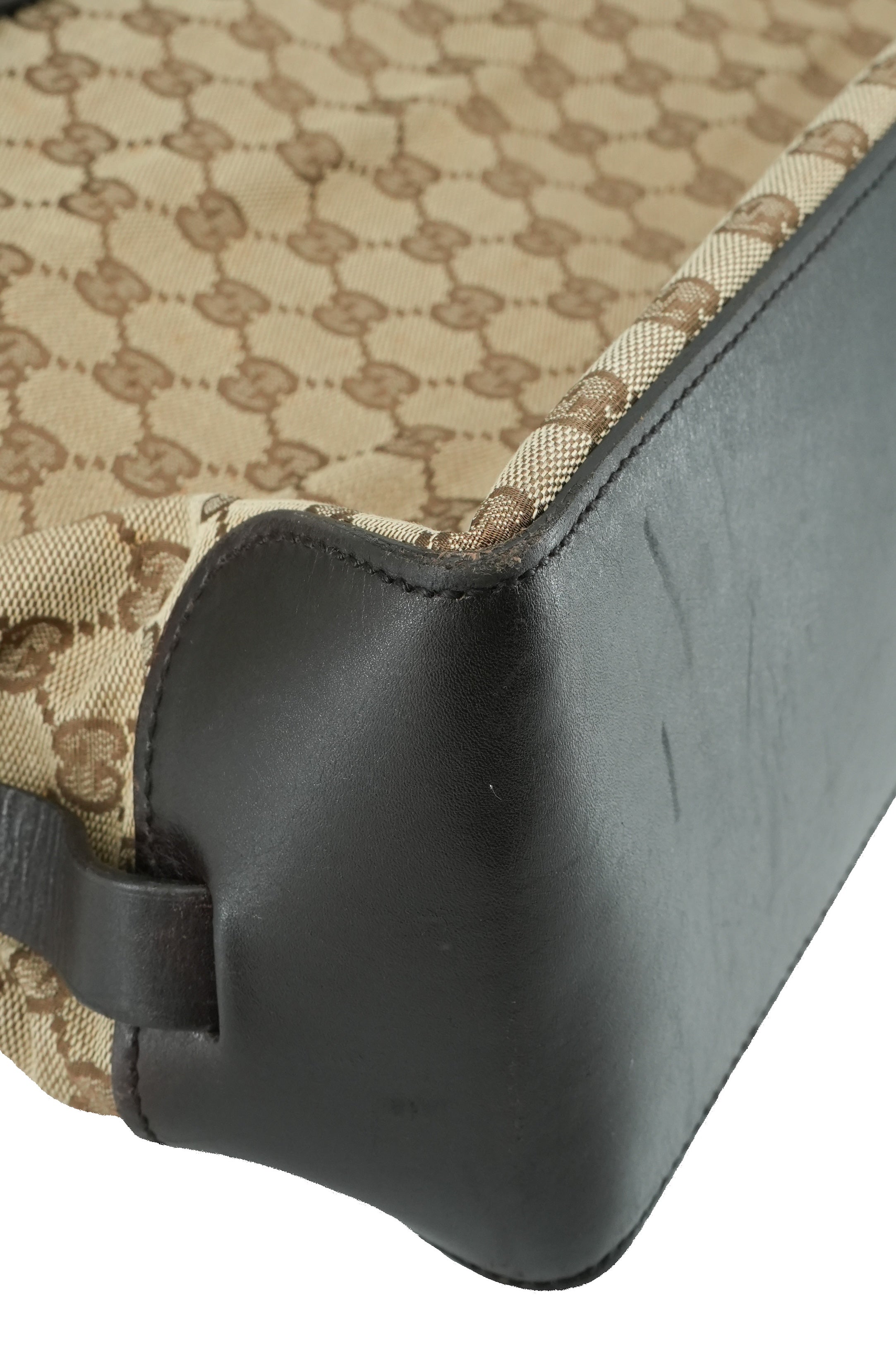 Gucci brown GG belt tote 214397