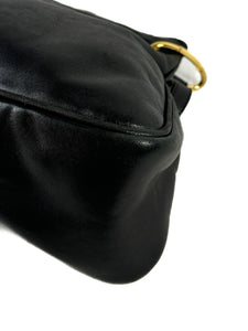 Moschino vintage black leather shoulder bag