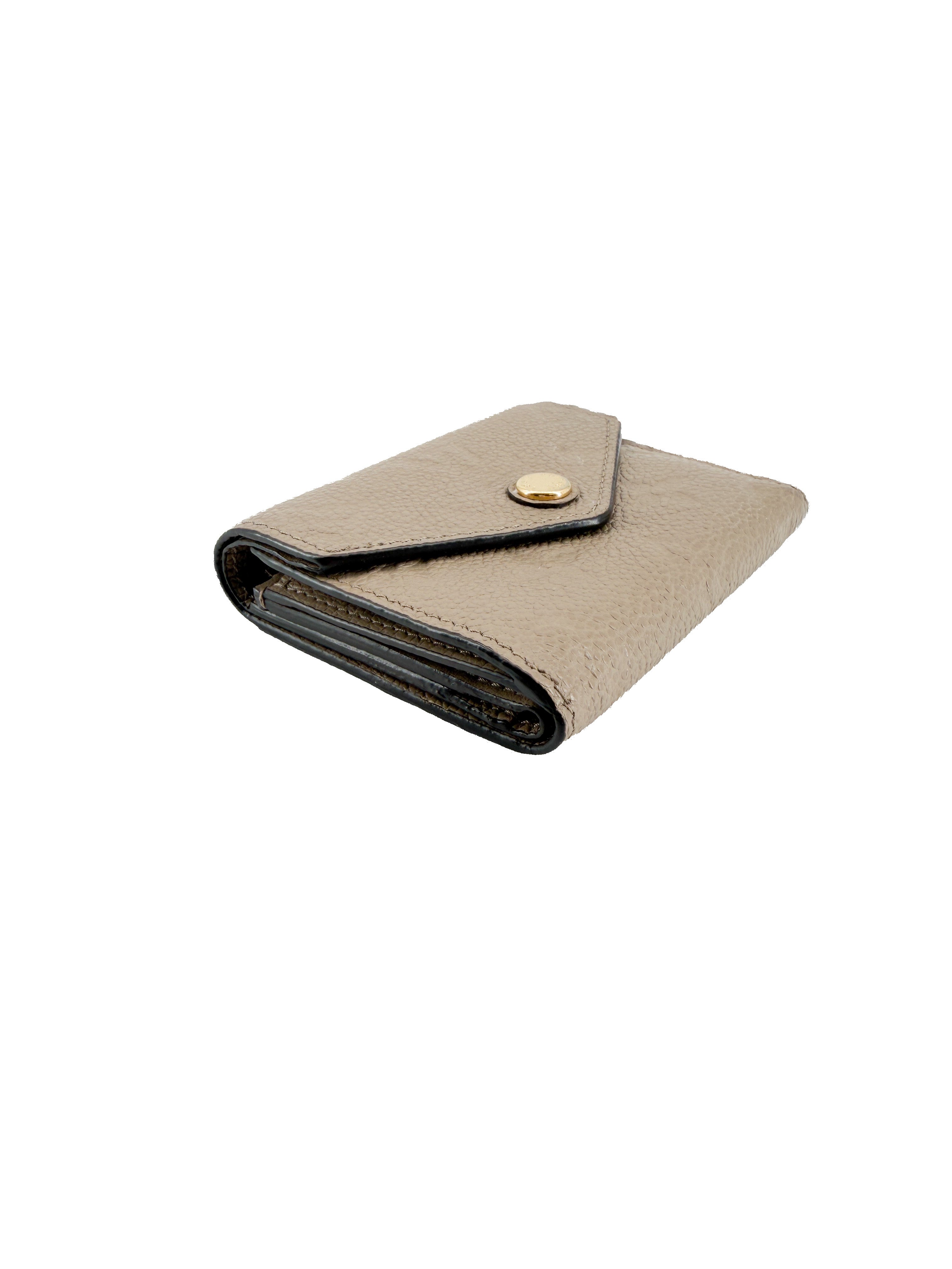 Louis Vuitton taupe empreinte Zoe compact wallet NFC