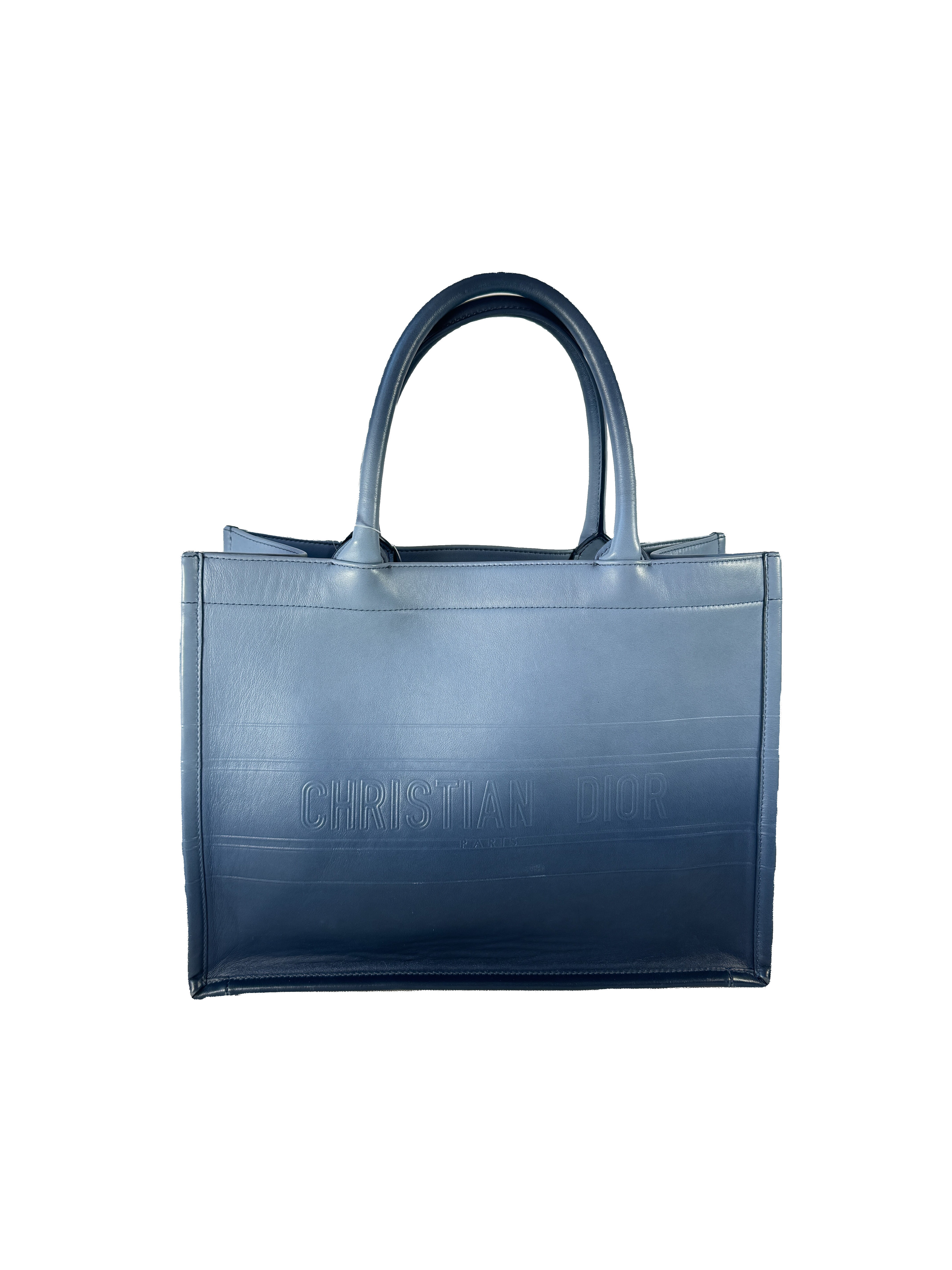 Christian Dior blue leather ombre book tote 62-MA-0211