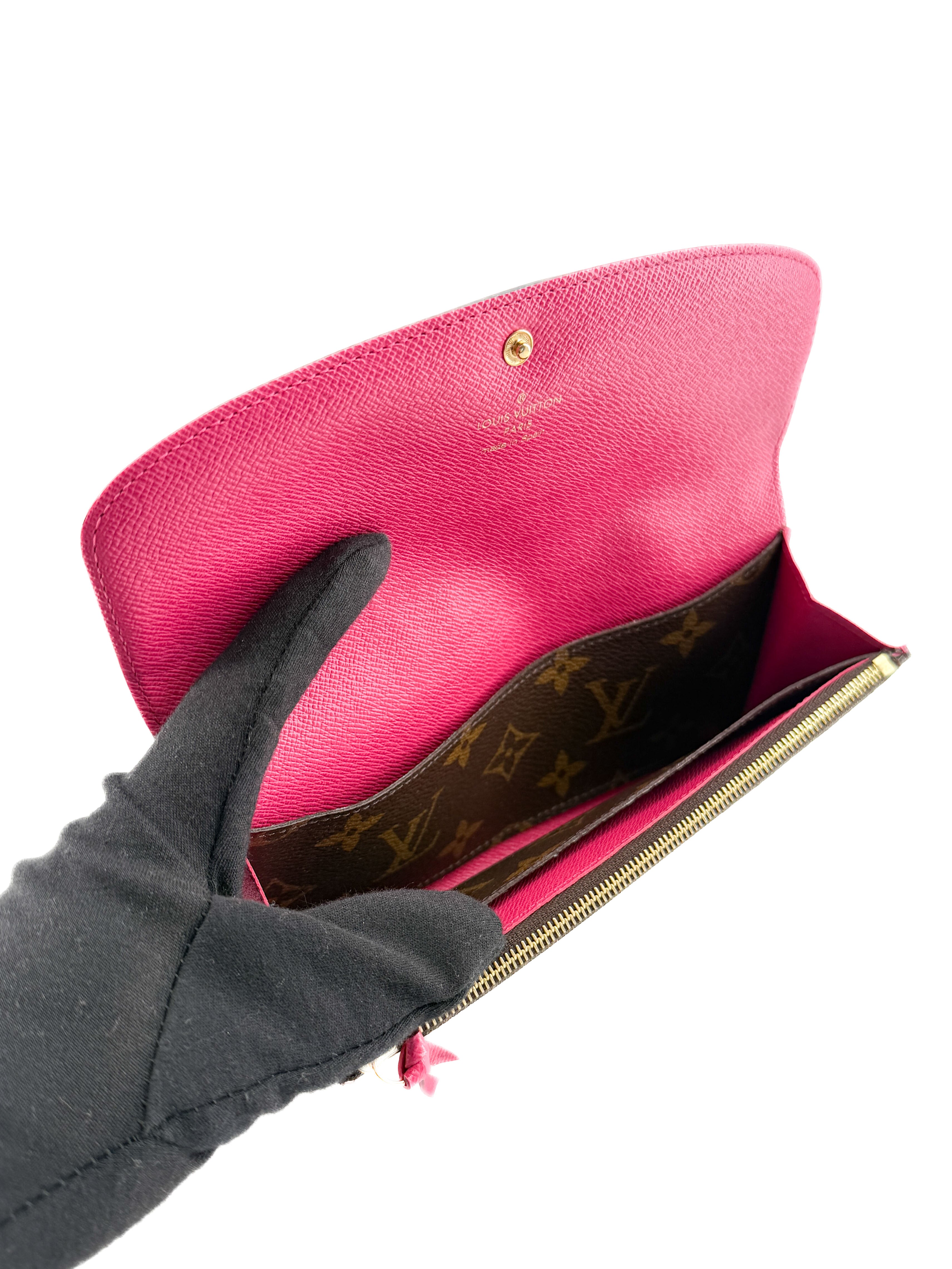 Louis Vuitton Monogram Emilie Wallet Fuchsia CA2146