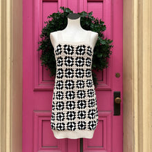 Design History cream black crochet tank dress size S NWT