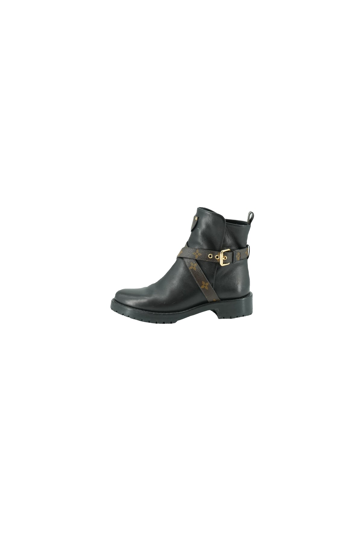 Louis Vuitton black monogram Discovery Flat Ankle boots size 38 (8)