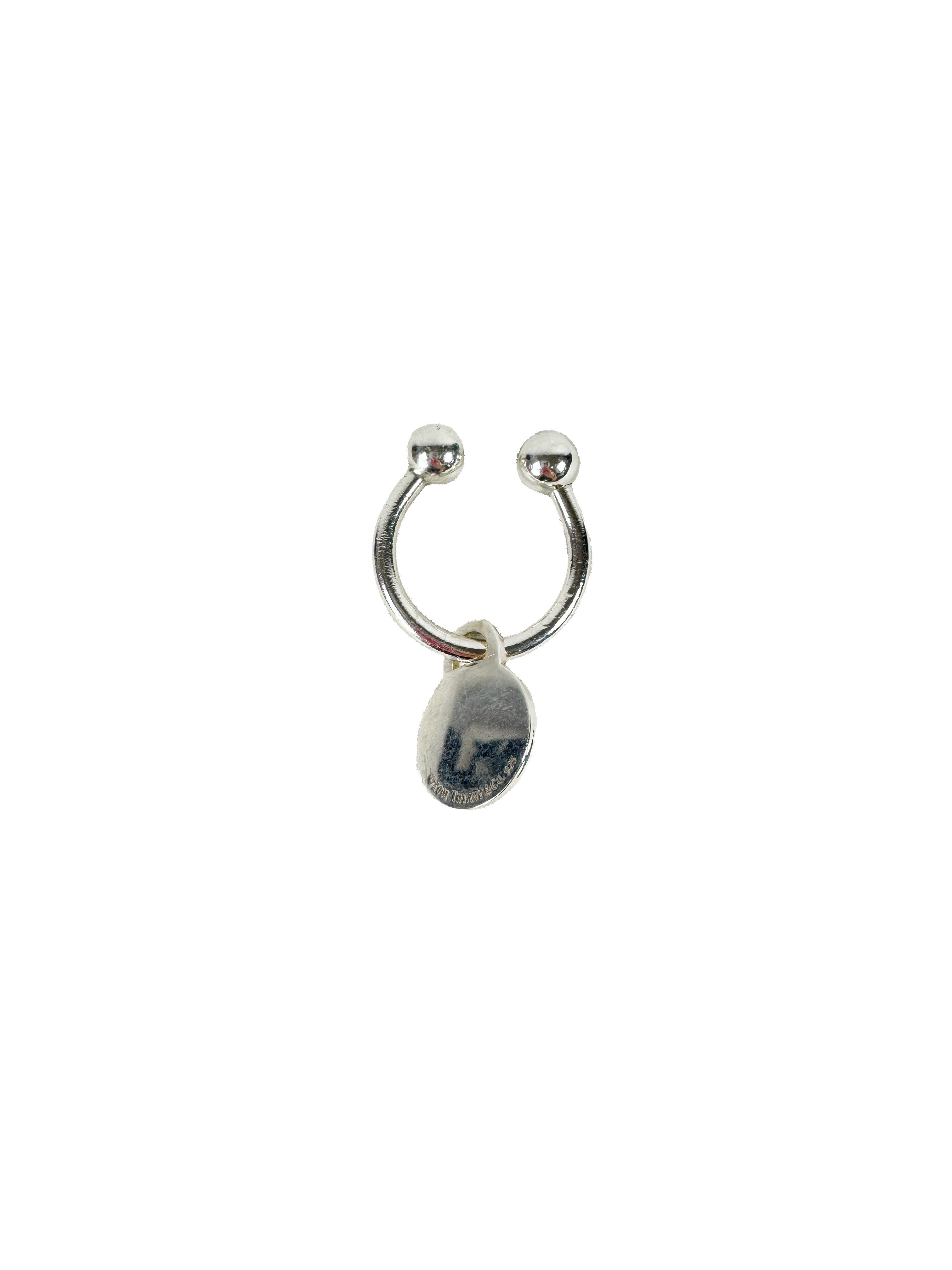 Tiffany & Co sterling silver round keyring